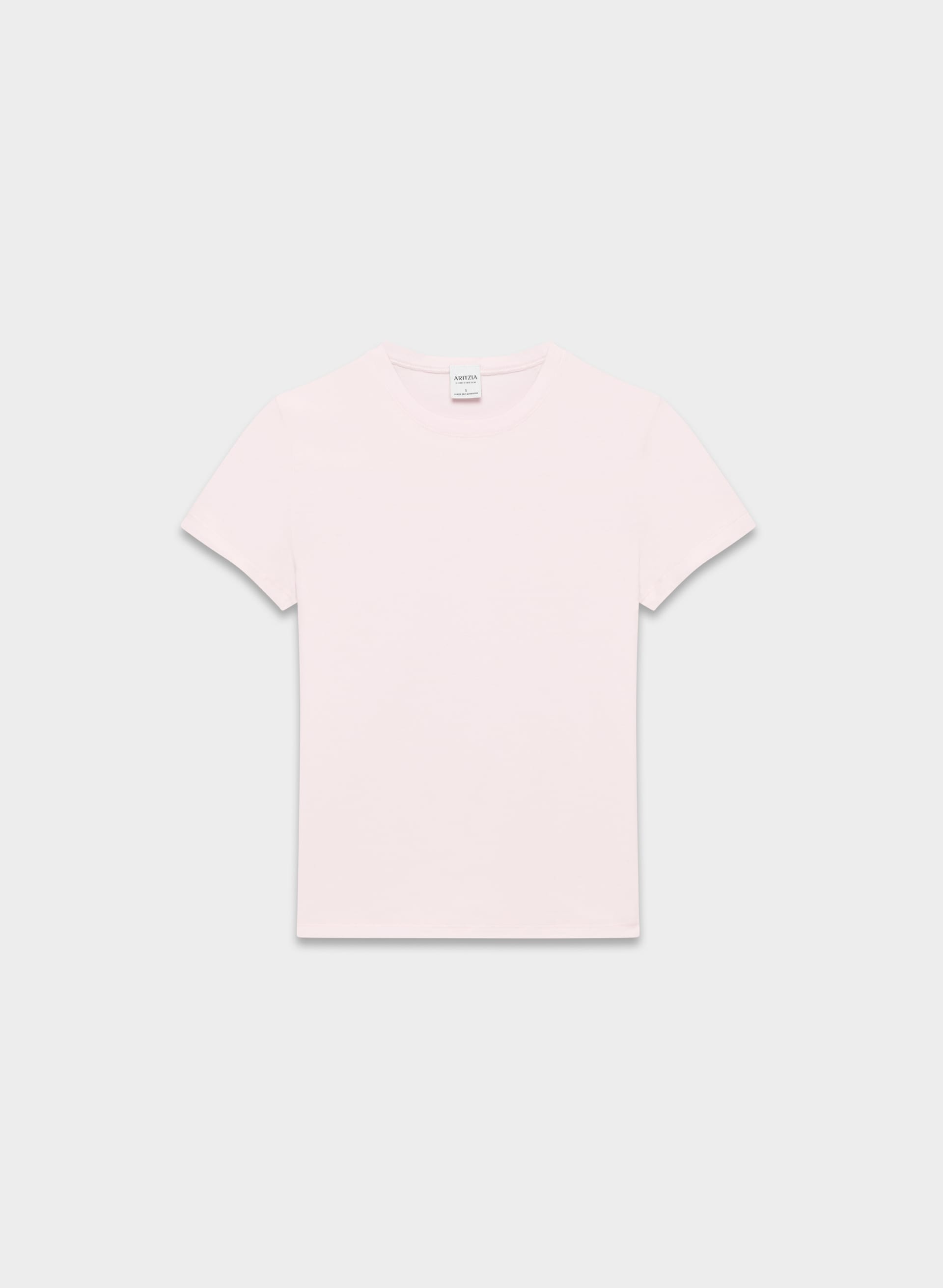 HOMESTRETCH™ SMOOTH TUNE T-SHIRT - Stretch cotton jersey crewneck tee. 