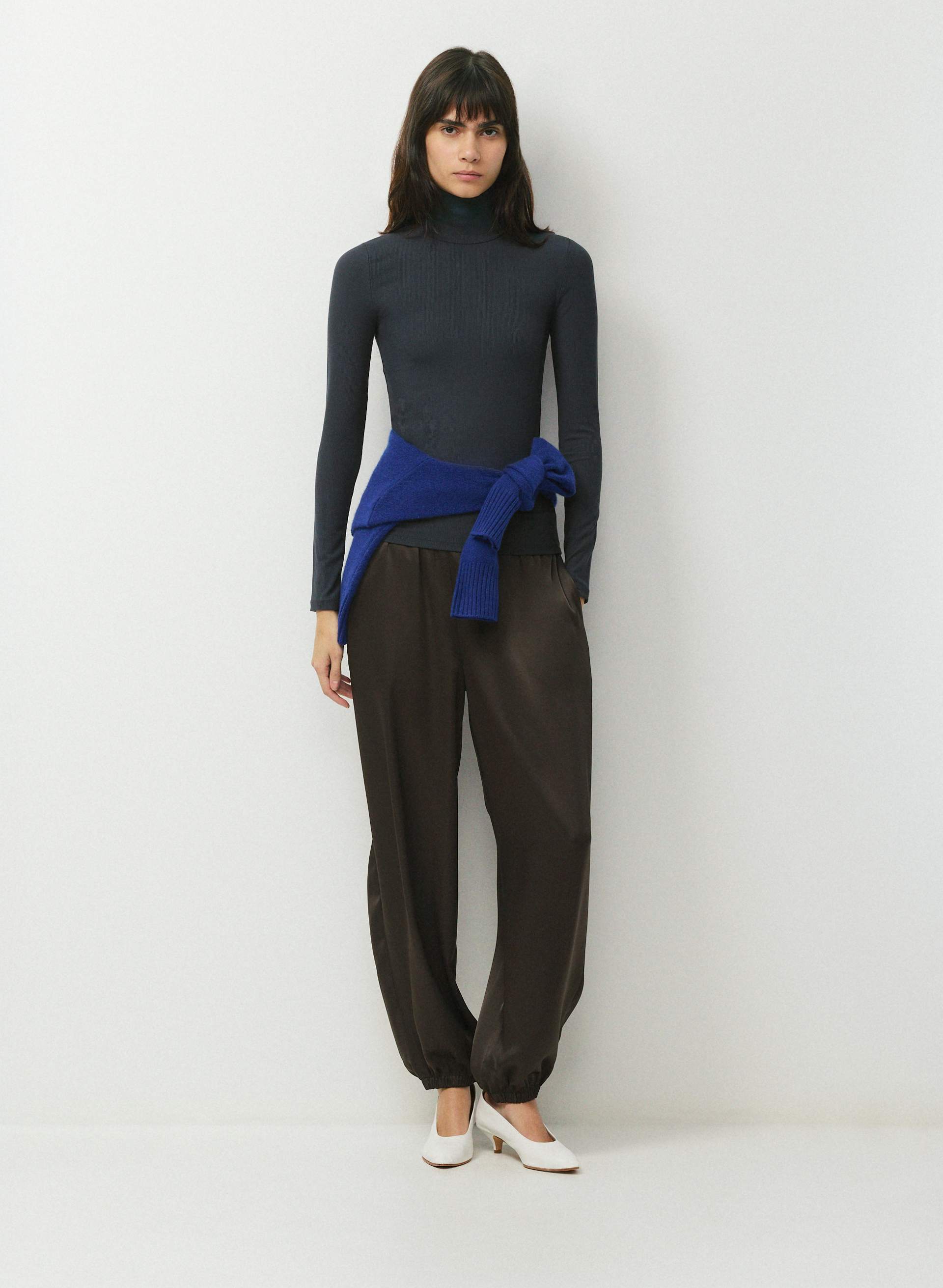 ONLY TURTLENECK - Drapey-rib longsleeve turtleneck. 