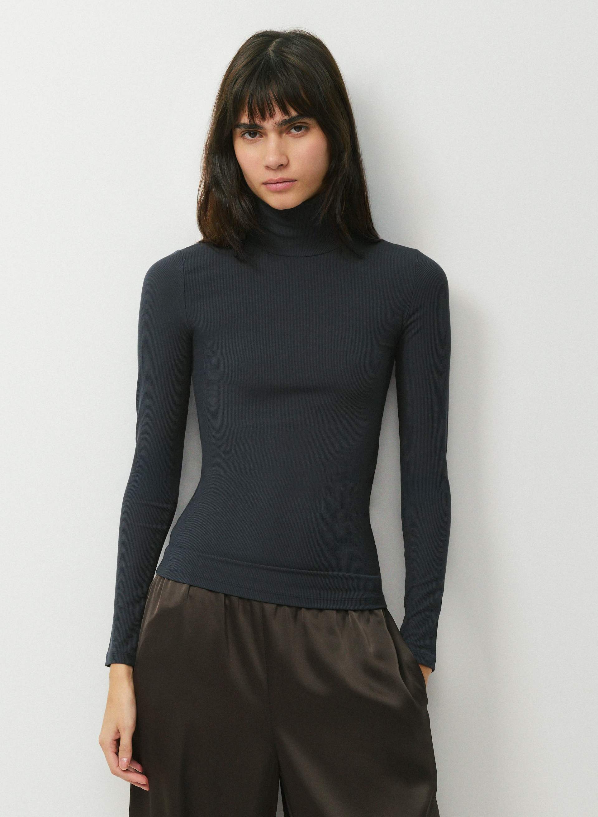 ONLY TURTLENECK - Drapey-rib longsleeve turtleneck. 