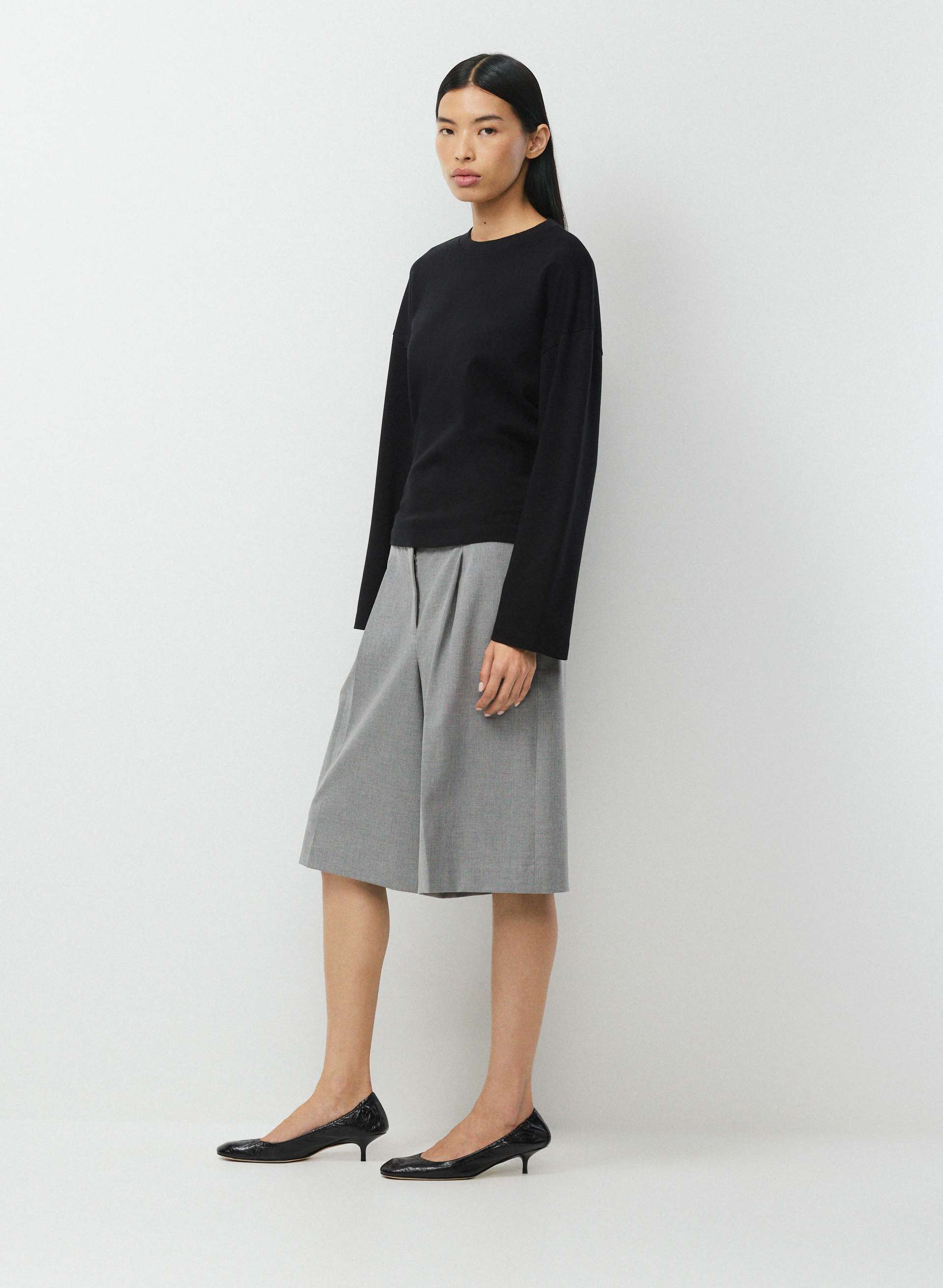 INTERLOCK COTTON BARCLAY LONGSLEEVE | Aritzia