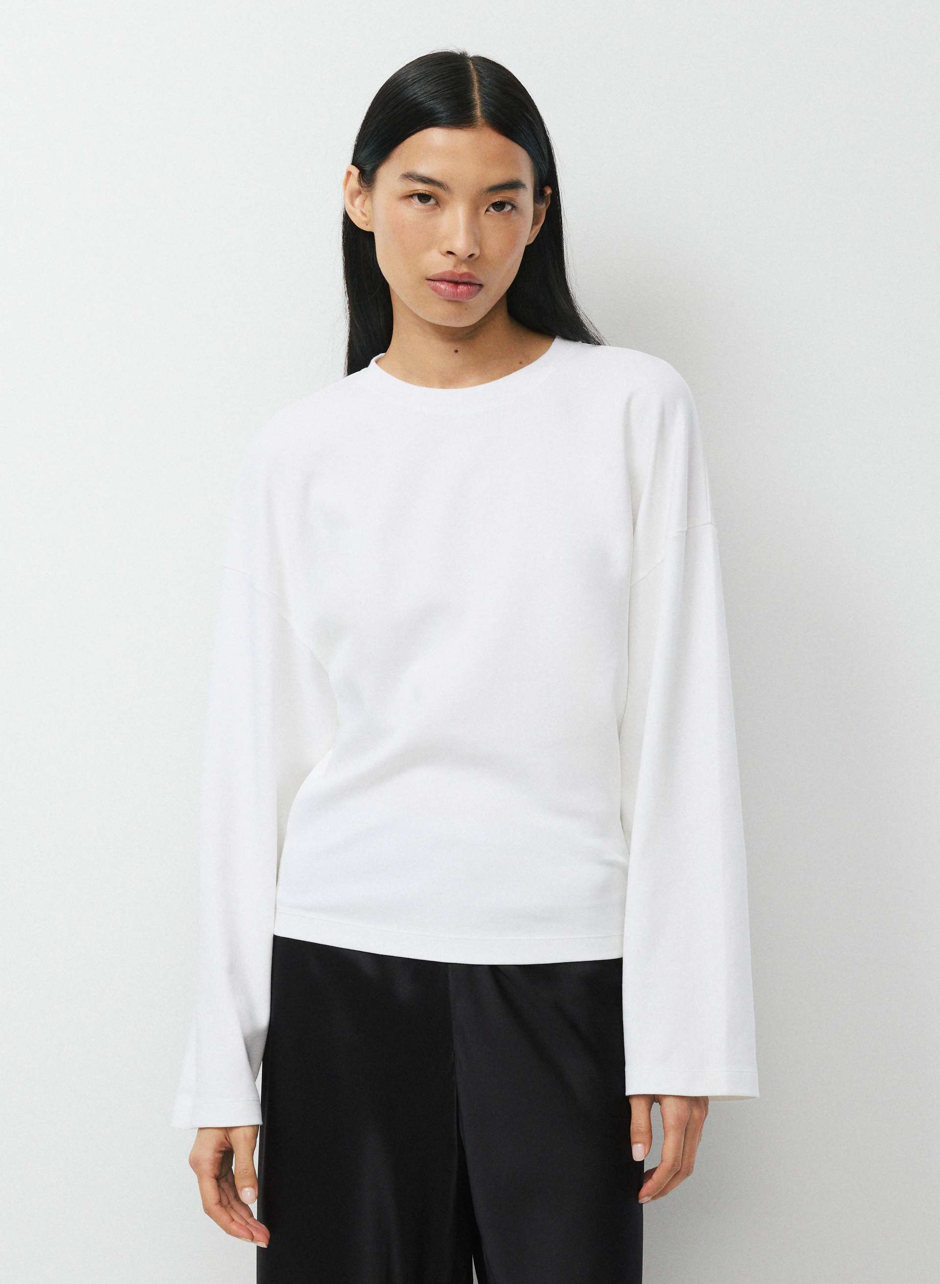 INTERLOCK COTTON BARCLAY LONGSLEEVE | Aritzia