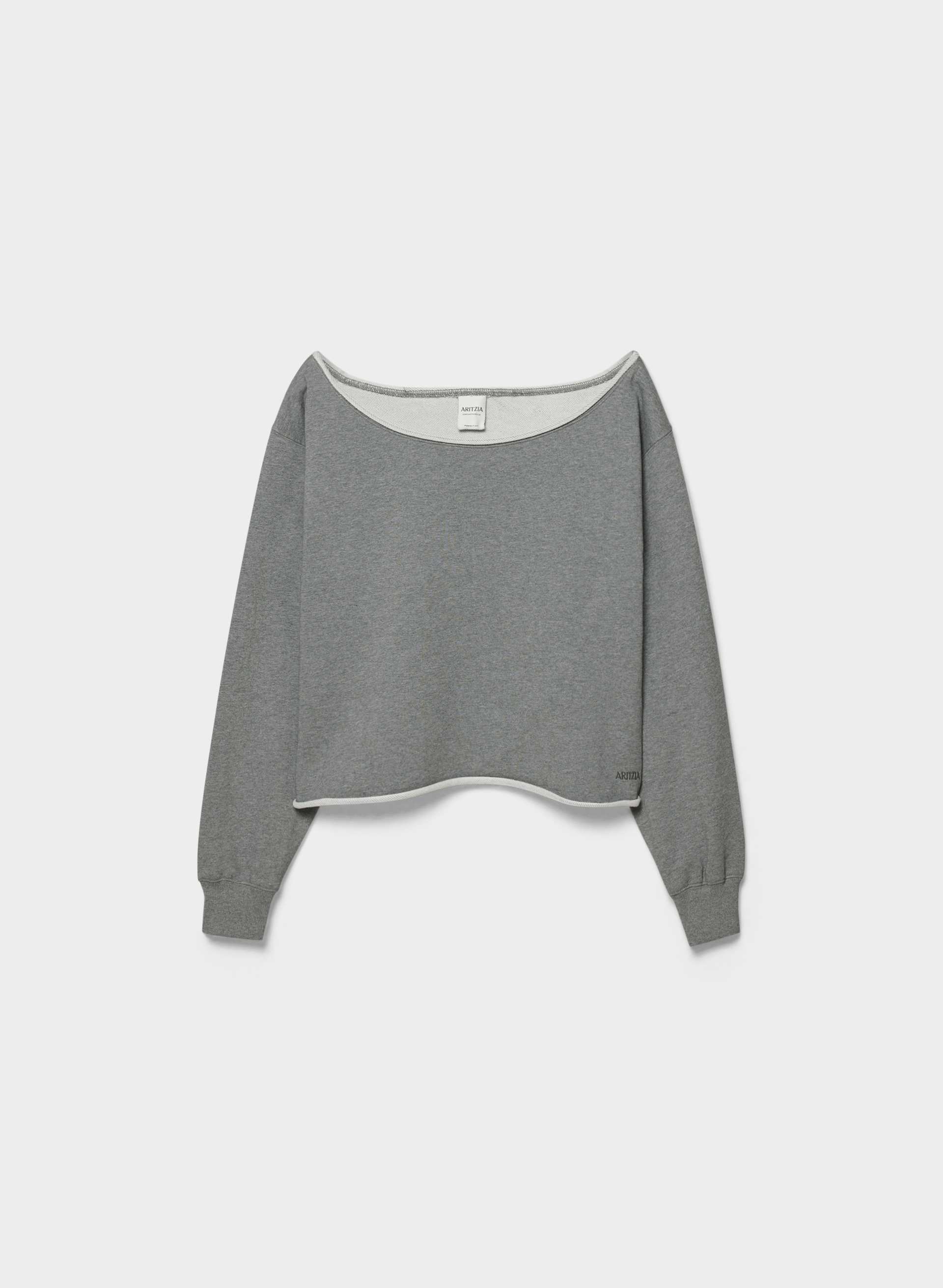 TERRY SWEATFLEECE PERFECT OFF-SHOULDER TOP | Aritzia
