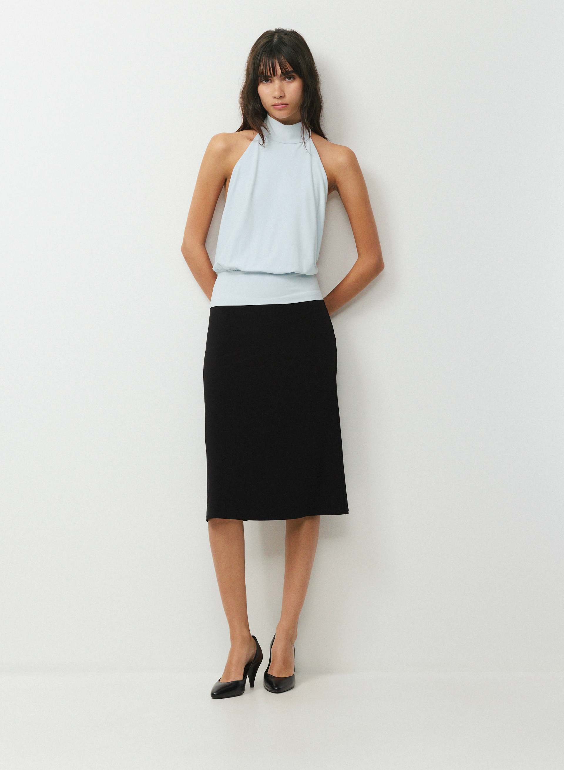 SMOOTH MATTER™ MIDNIGHT HALTER TOP | Aritzia