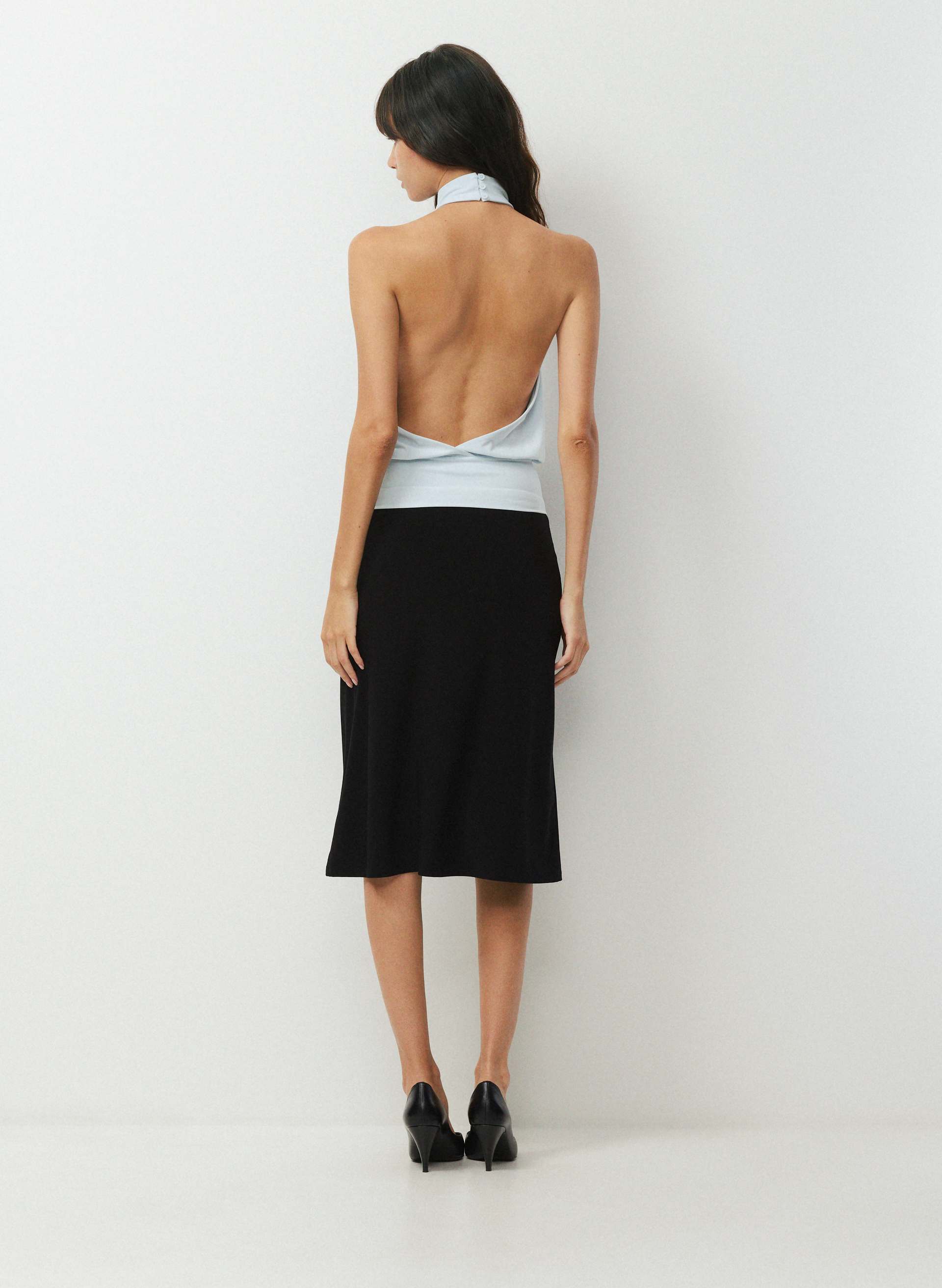 SMOOTH MATTER™ MIDNIGHT HALTER TOP | Aritzia