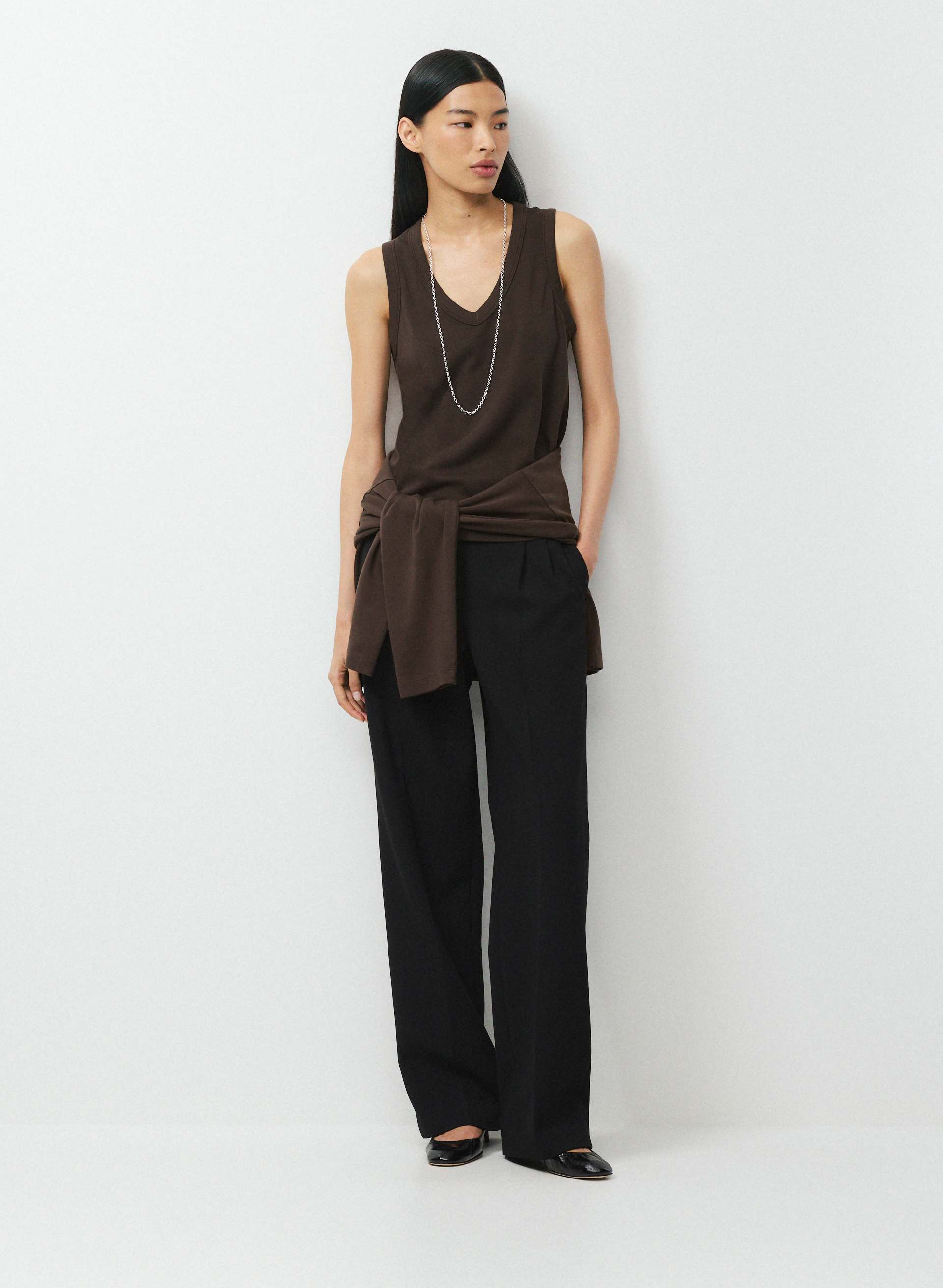 INTERLOCK COTTON FOYER TOP | Aritzia
