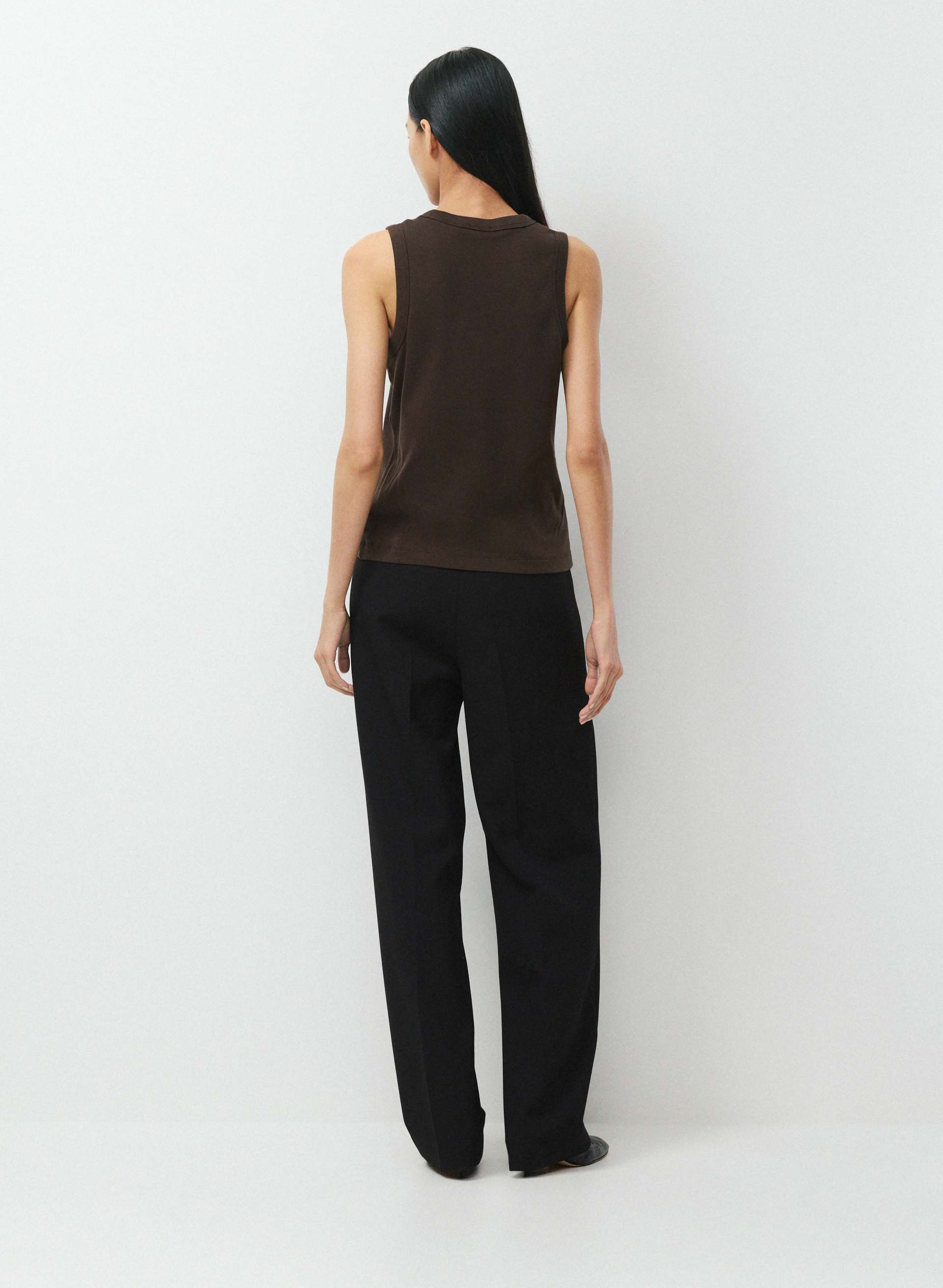 INTERLOCK COTTON FOYER TOP | Aritzia