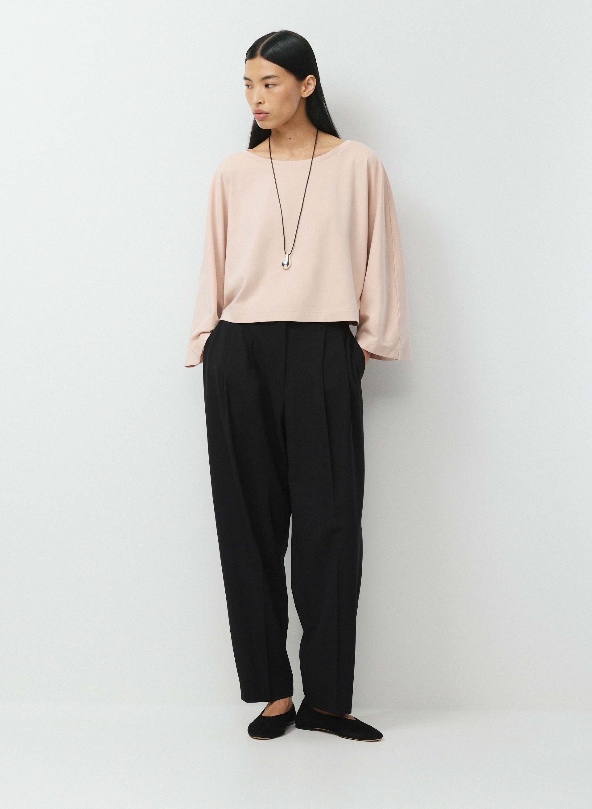 INTERLOCK COTTON JUNCTURE LONGSLEEVE | Aritzia