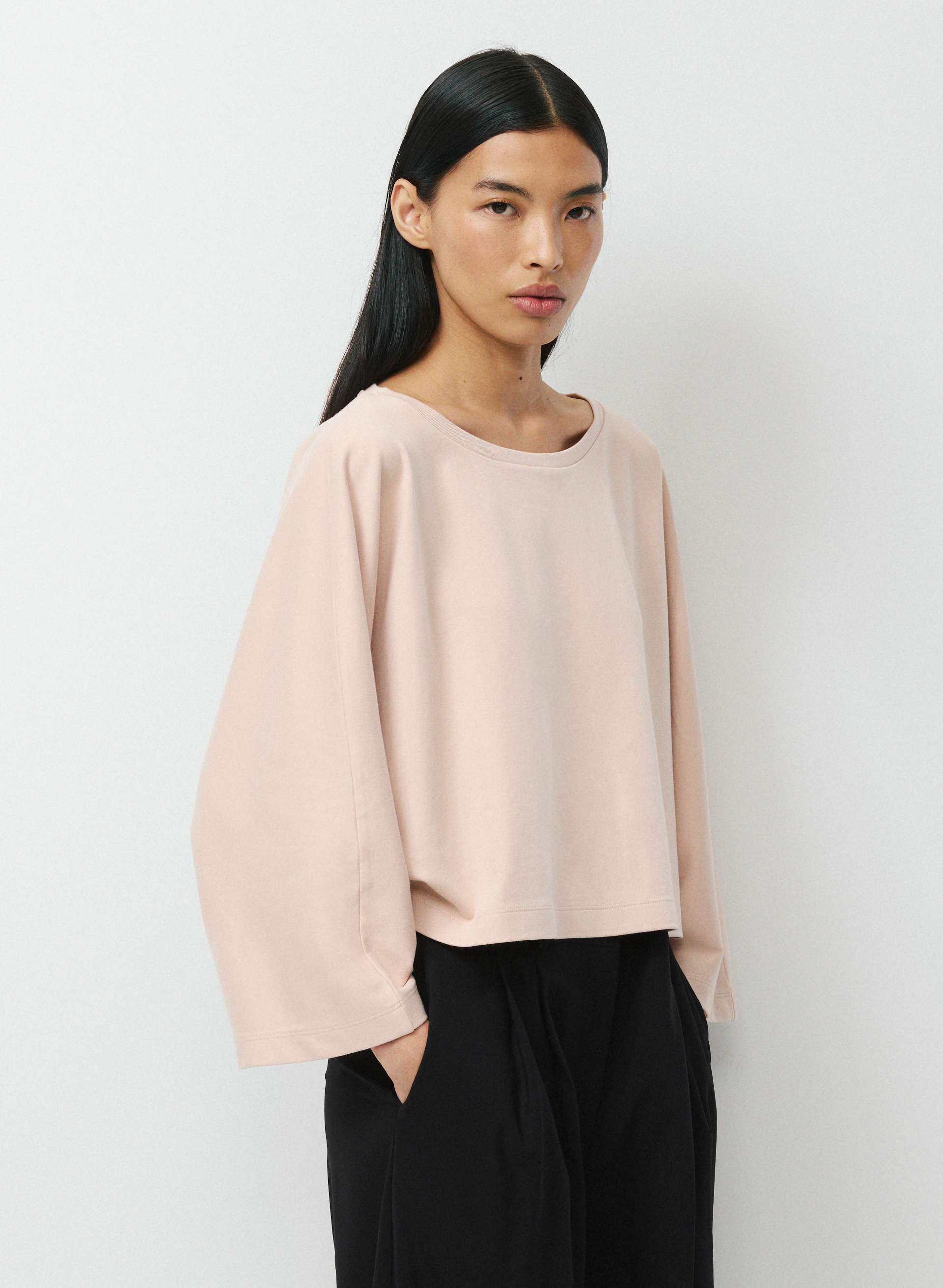 INTERLOCK COTTON JUNCTURE LONGSLEEVE | Aritzia