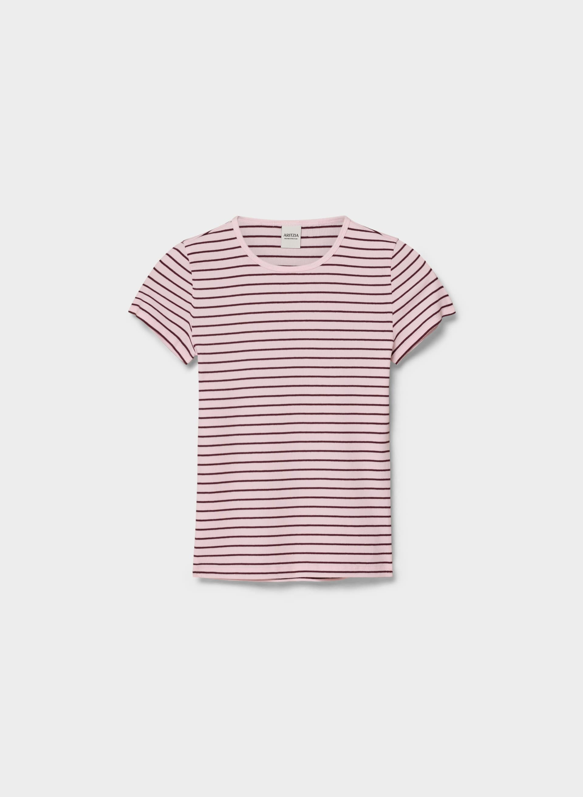 HOMESTRETCH™ RIB TUNE T-SHIRT - Stretchy ribbed cotton crewneck t-shirt. 