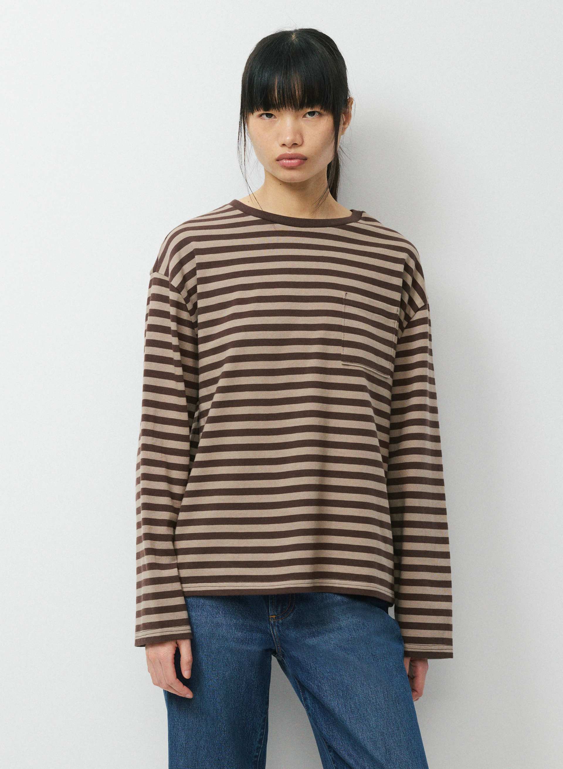 MIGHTY COTTON™ FLETCH LONGSLEEVE - Striped 100% cotton jersey crewneck longsleeve. 