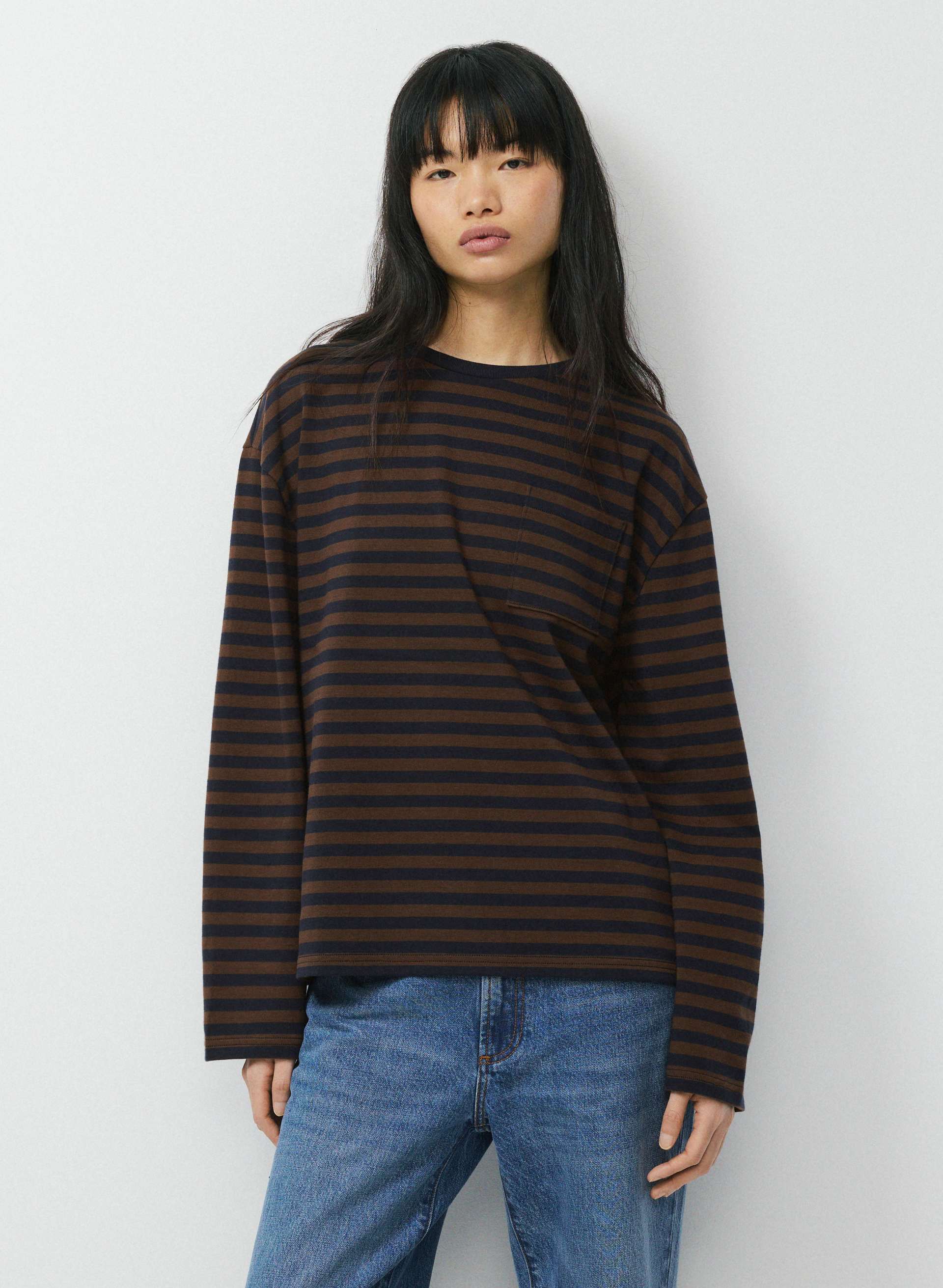 MIGHTY COTTON™ FLETCH LONGSLEEVE - Striped 100% cotton jersey crewneck longsleeve. 