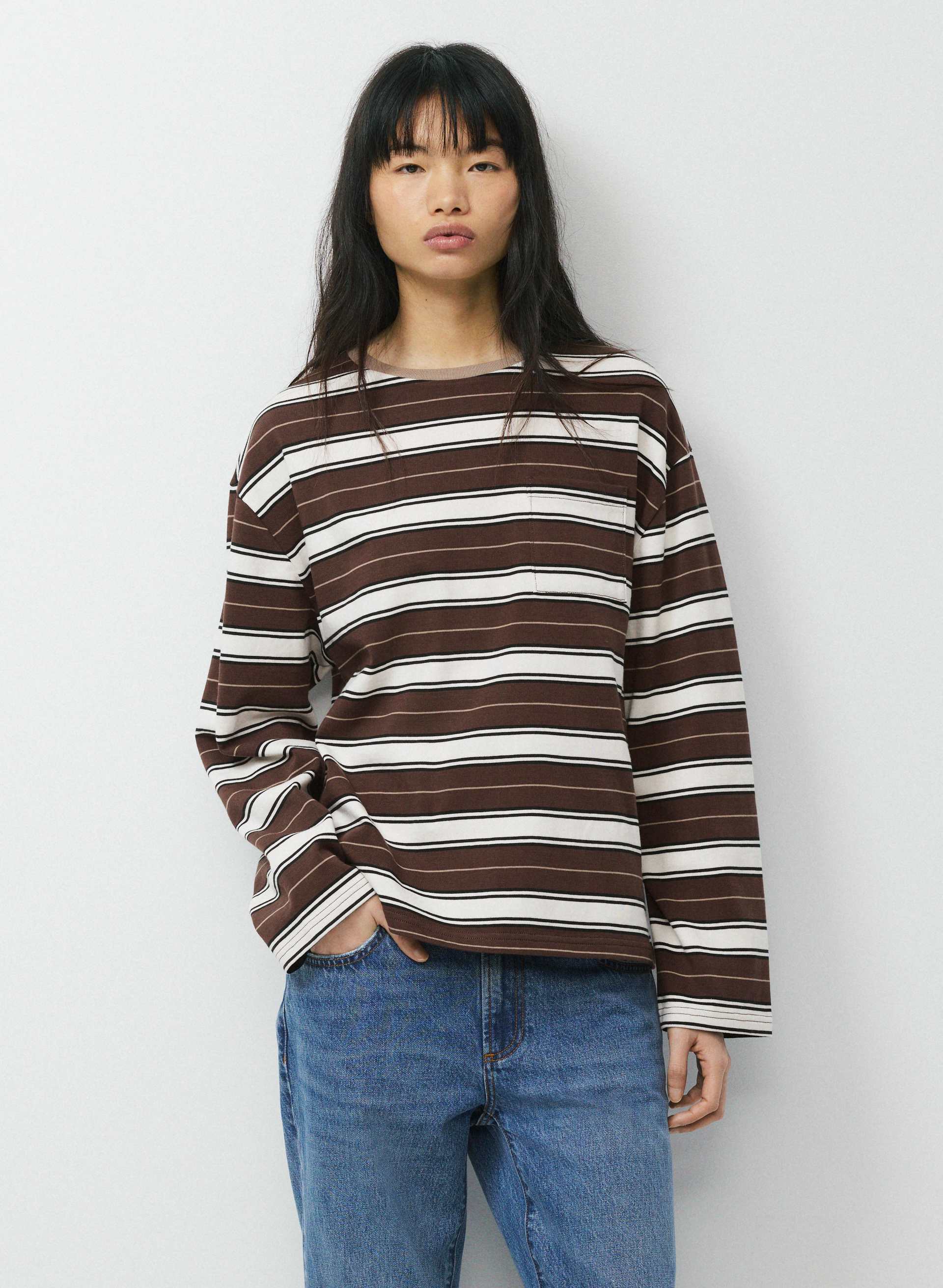 MIGHTY COTTON™ FLETCH LONGSLEEVE - Striped 100% cotton jersey crewneck longsleeve. 
