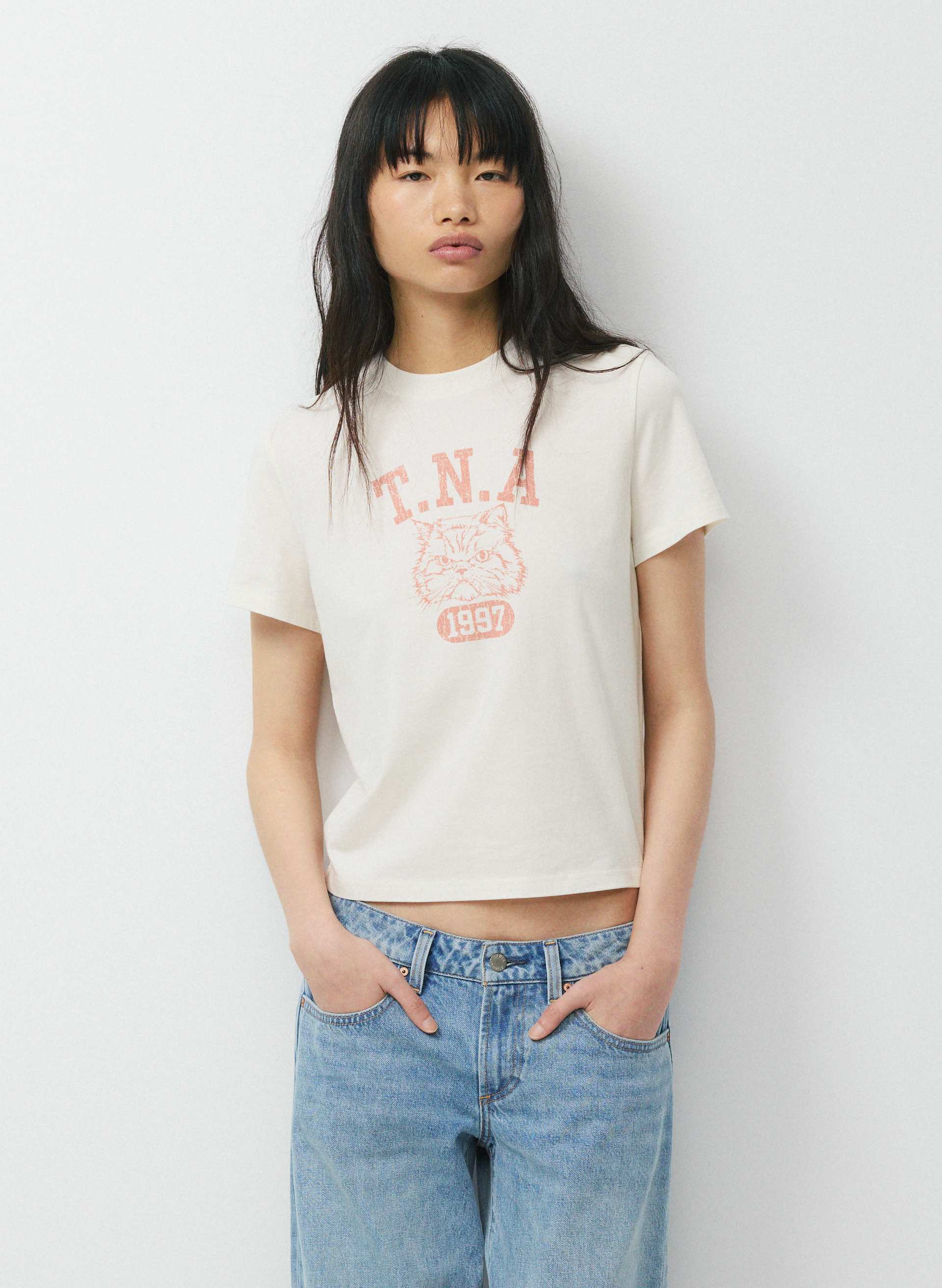 T-SHIRT ALL-TIME - T-shirt ras du cou en doux jersey tout coton. 