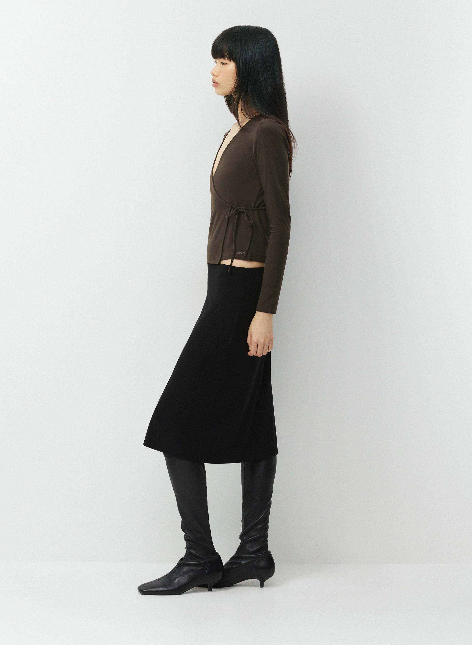 SMOOTH MATTER™ ISLAND WRAP LONGSLEEVE | Aritzia