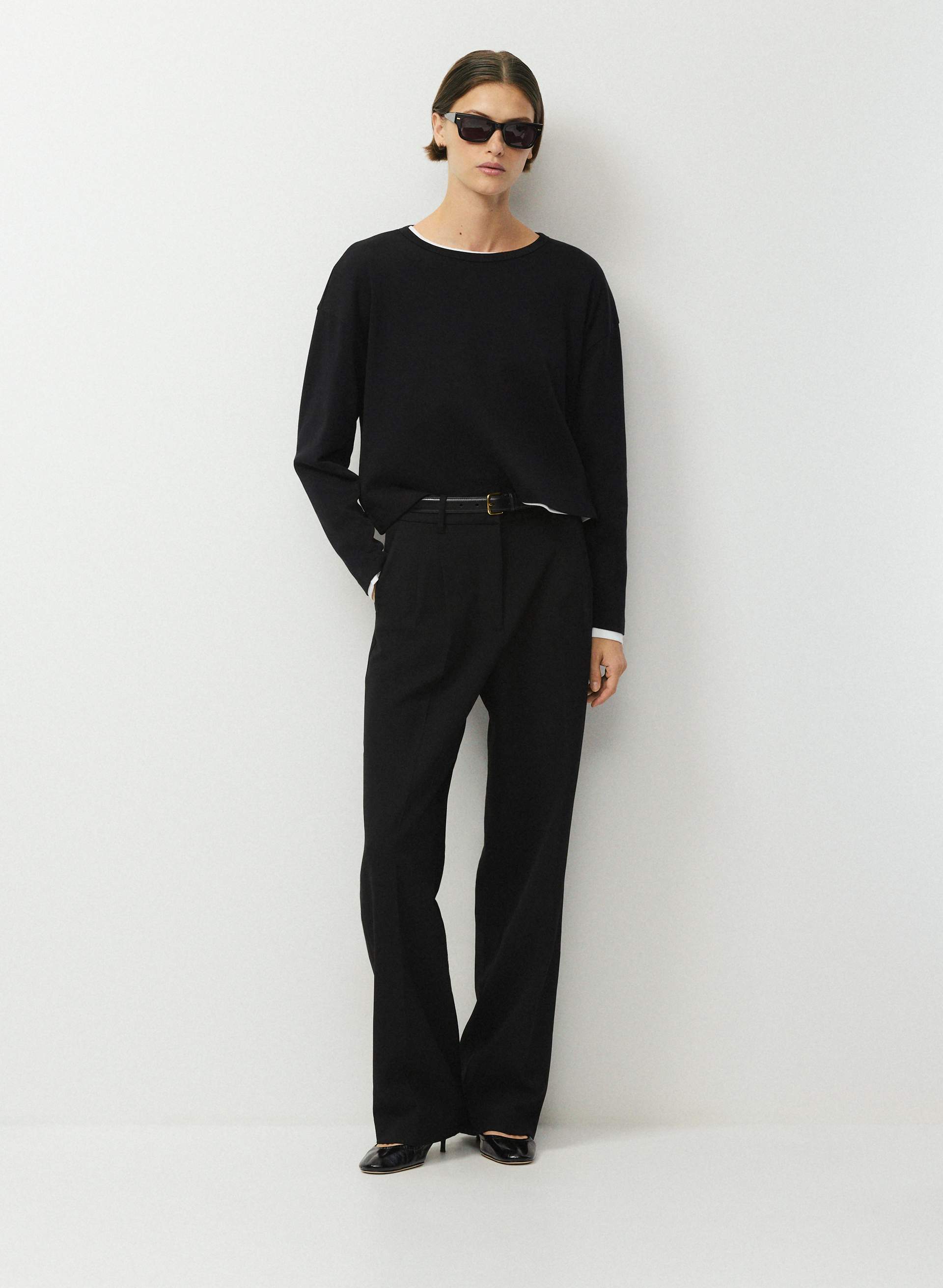 INTERLOCK COTTON PRECISION LONGLSEEVE | Aritzia