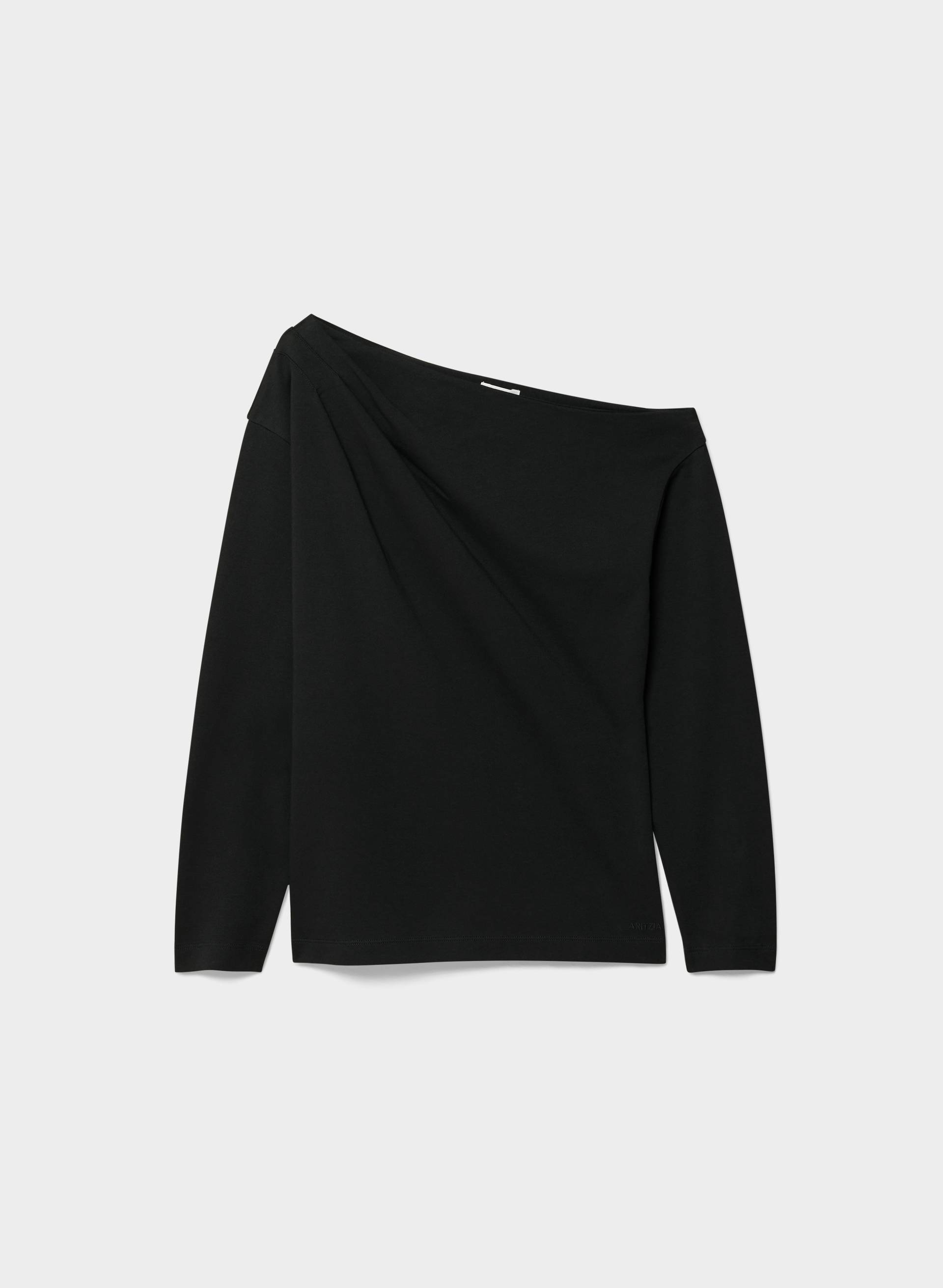 INTERLOCK COTTON SCRIPT LONGSLEEVE TOP | Aritzia