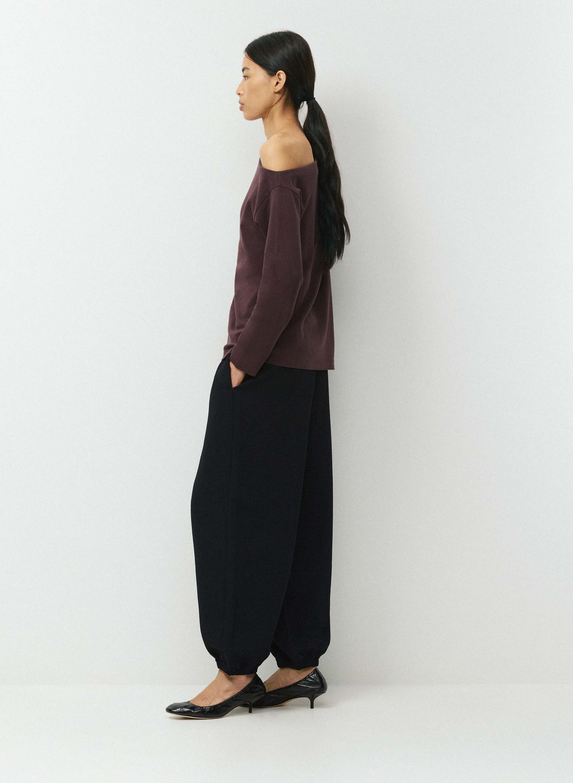 HAUT SCRIPT M. LONGUES - COTON INTERLOCK | Aritzia