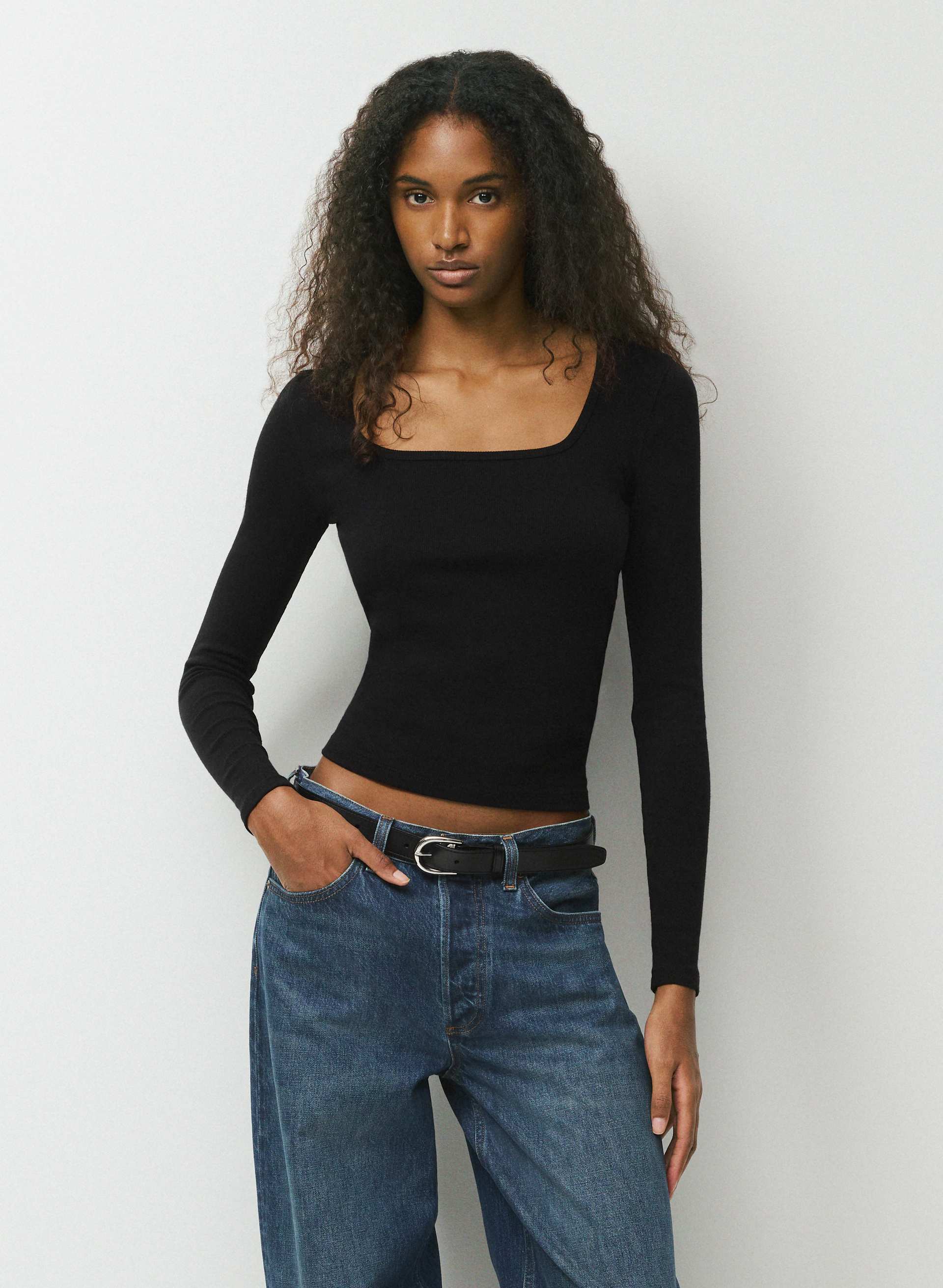 HOMESTRETCH™ RIB FREQUENCY LONGSLEEVE | Aritzia