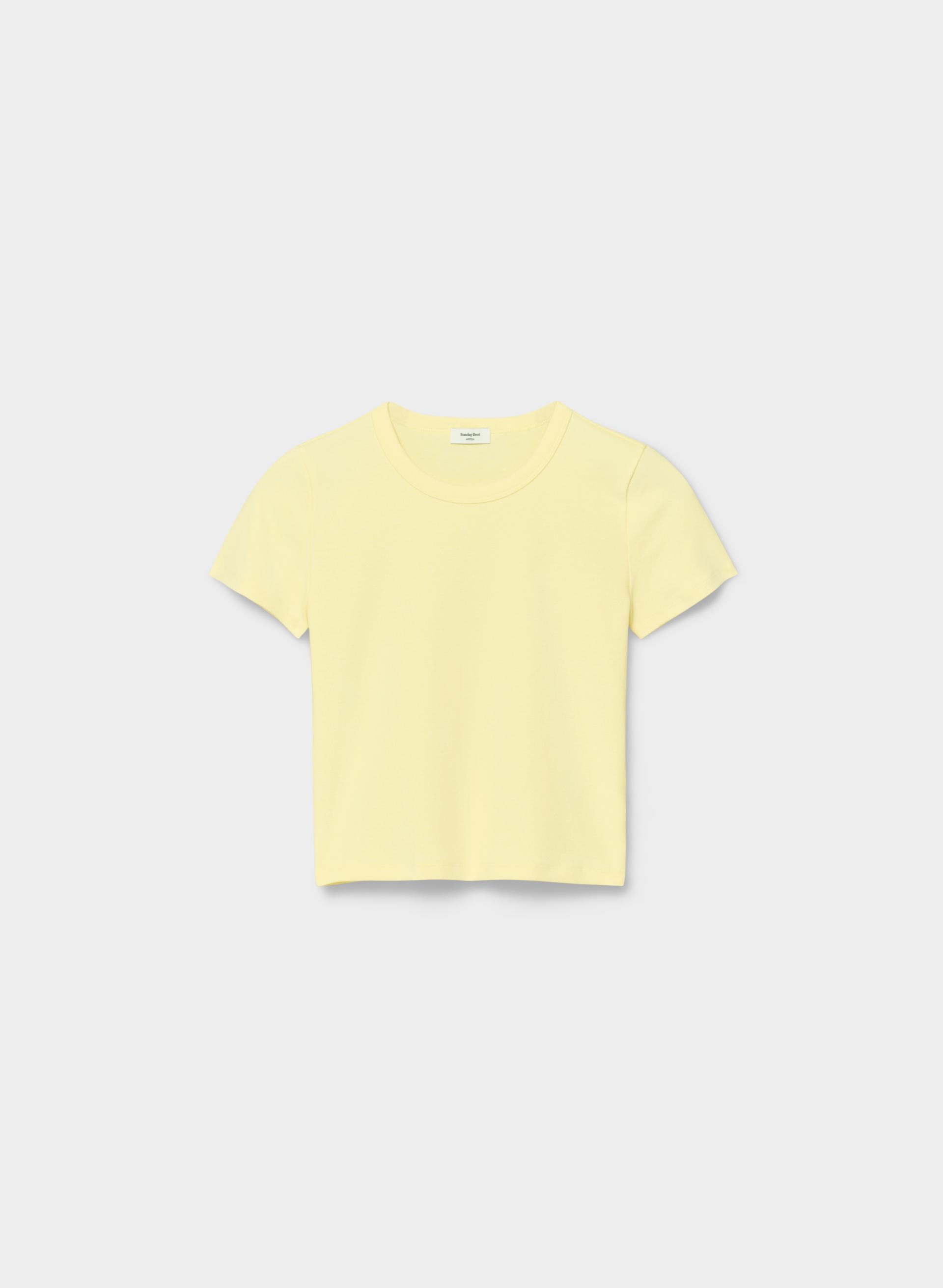 LITTLE RIBBED T-SHIRT - Fine-rib crewneck t-shirt. 