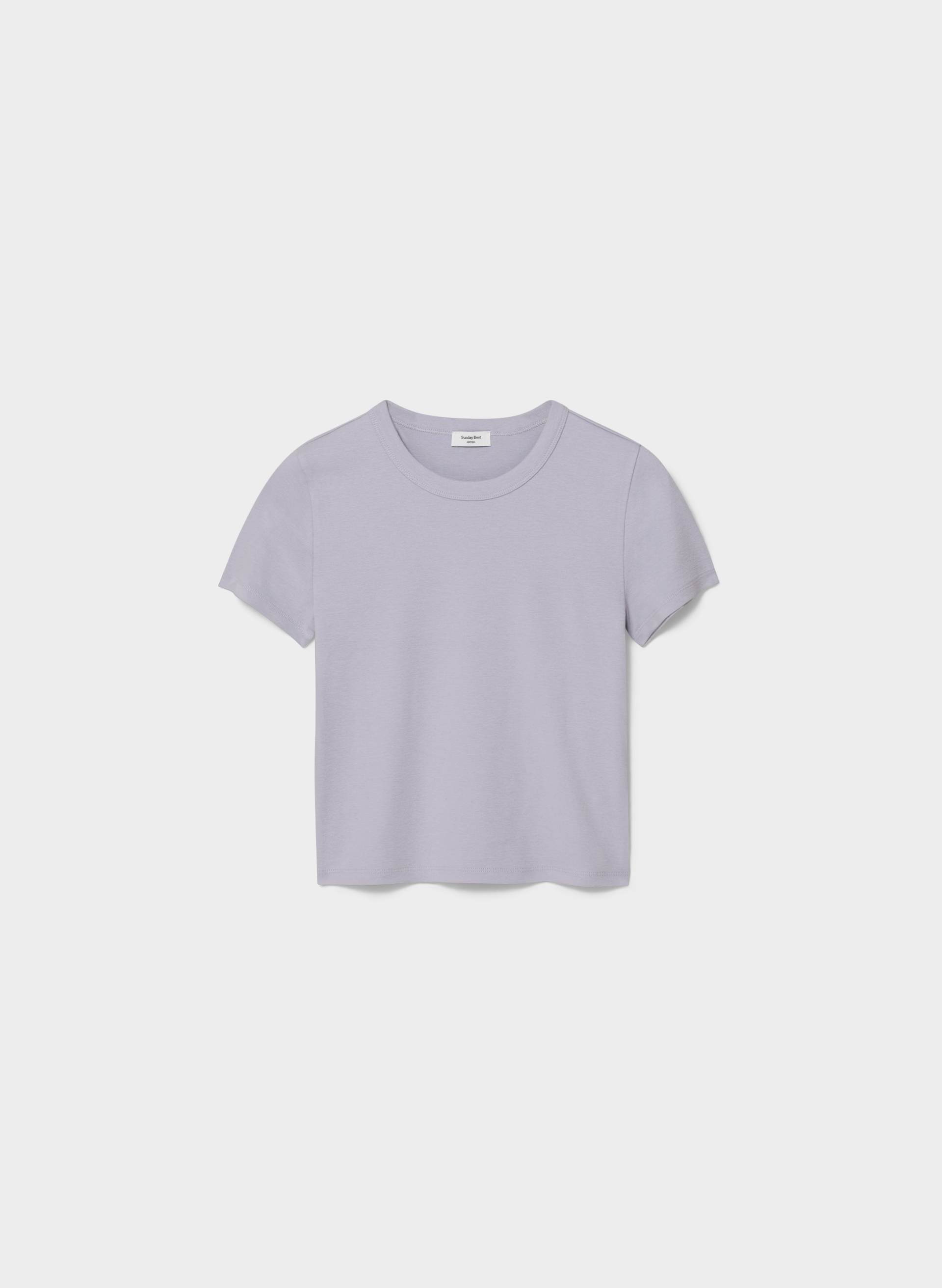 LITTLE RIBBED T-SHIRT - Fine-rib crewneck t-shirt. 