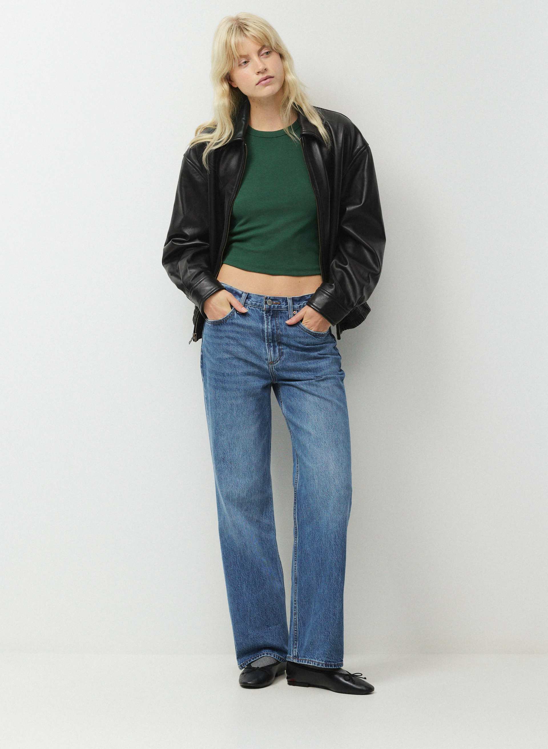 LITTLE RIBBED T-SHIRT - Fine-rib crewneck t-shirt. 