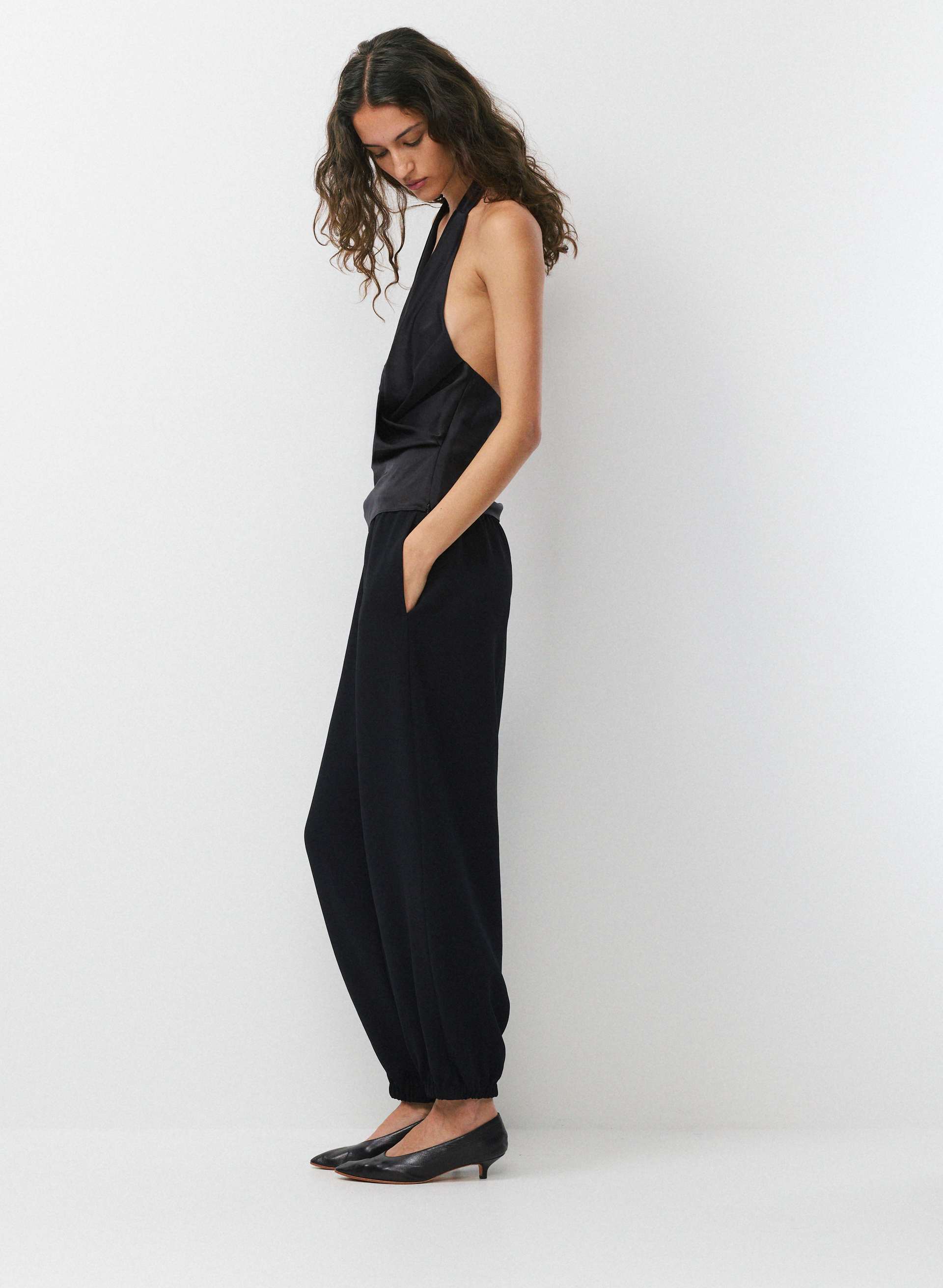 MARTINI SATIN HALTER TOP | Aritzia