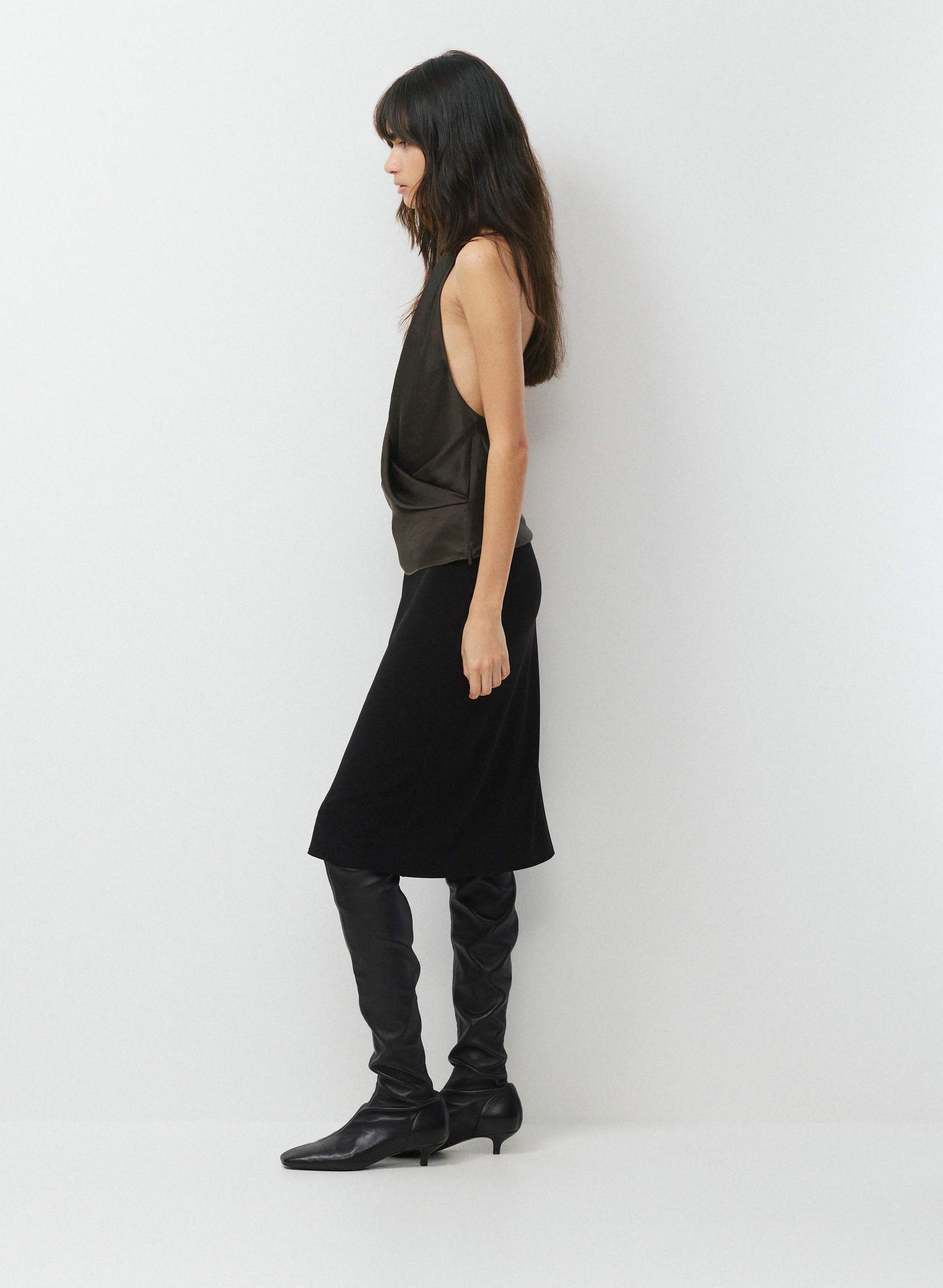 MARTINI SATIN HALTER TOP | Aritzia