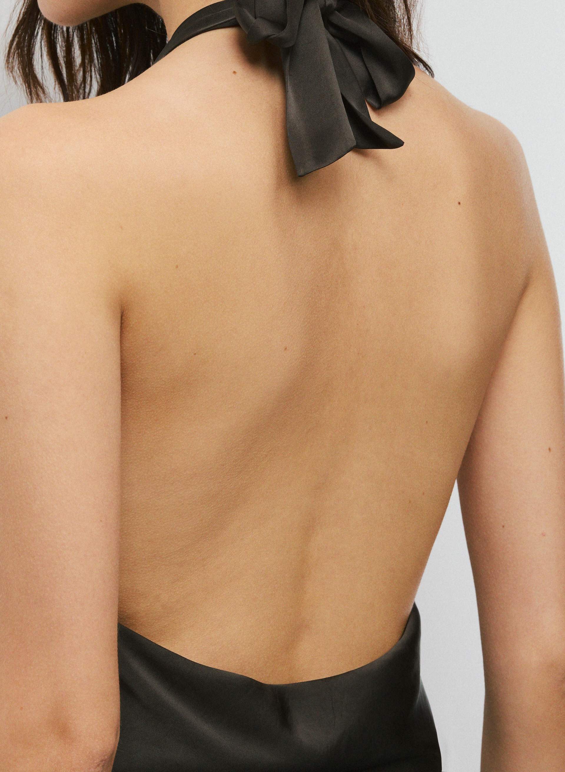 MARTINI SATIN HALTER TOP | Aritzia