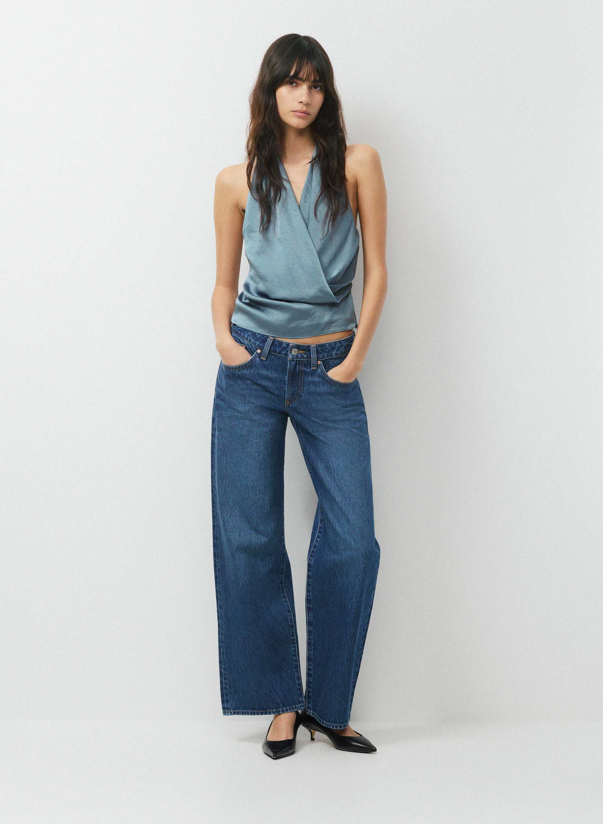 MARTINI SATIN HALTER TOP | Aritzia