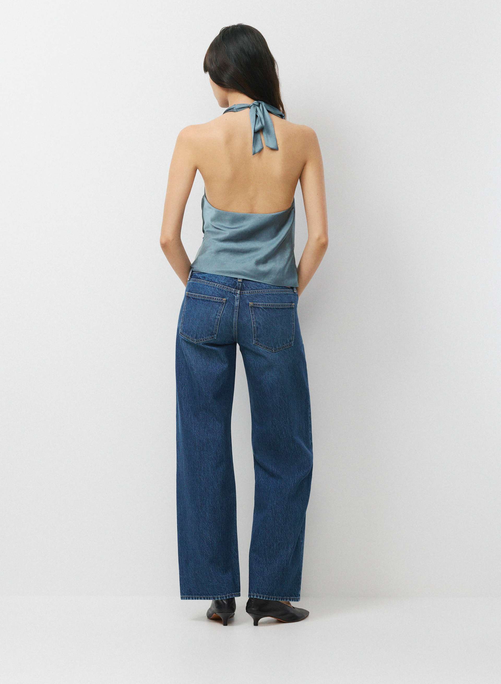 MARTINI SATIN HALTER TOP | Aritzia