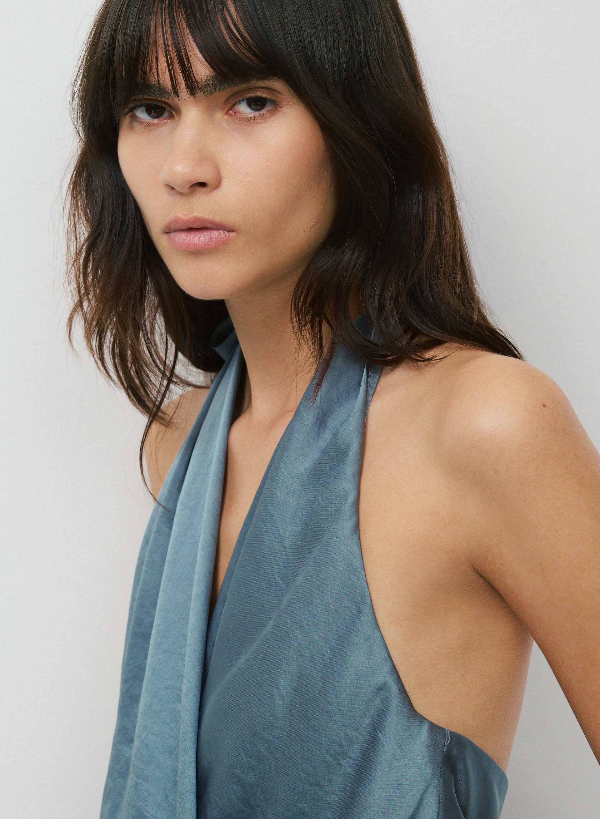 MARTINI SATIN HALTER TOP | Aritzia