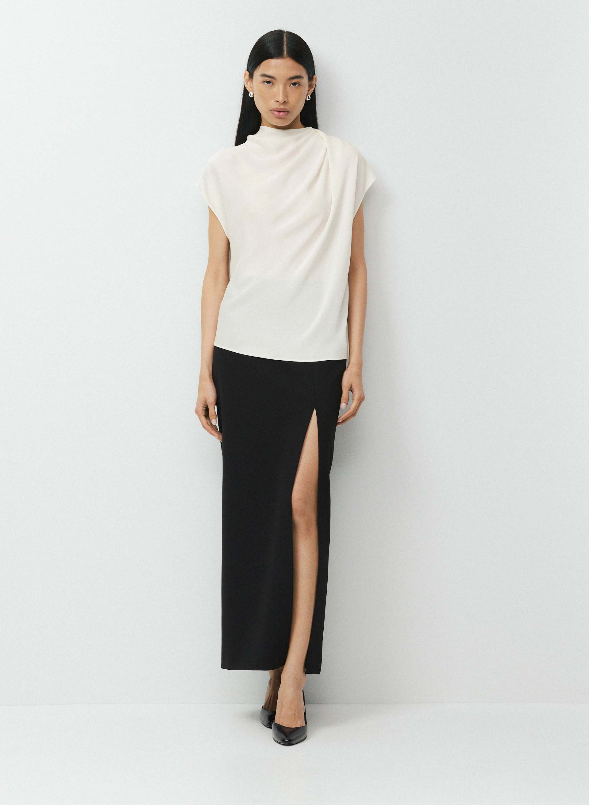 NOMINEE SATIN BLOUSE | Aritzia