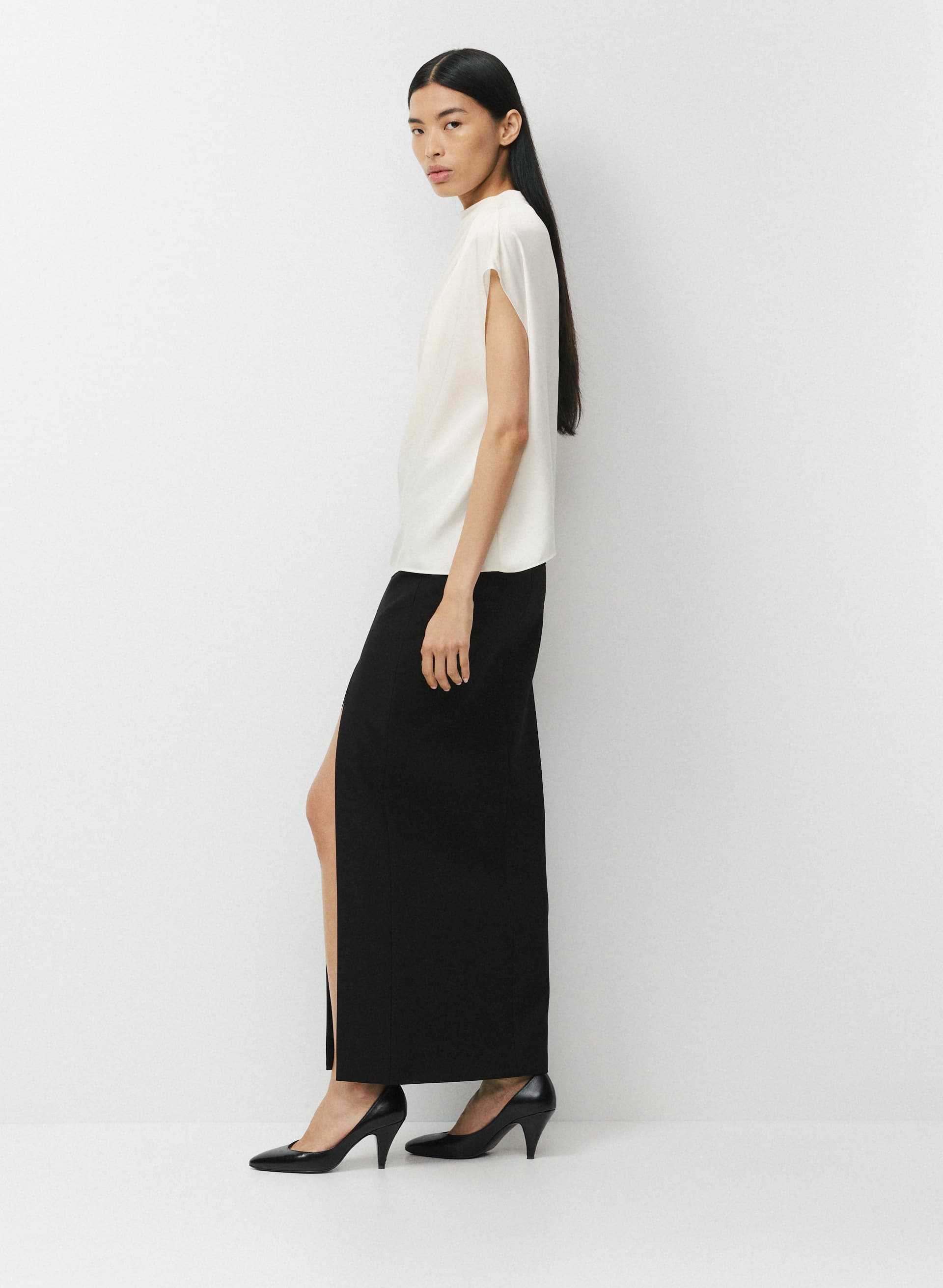 NOMINEE SATIN BLOUSE | Aritzia