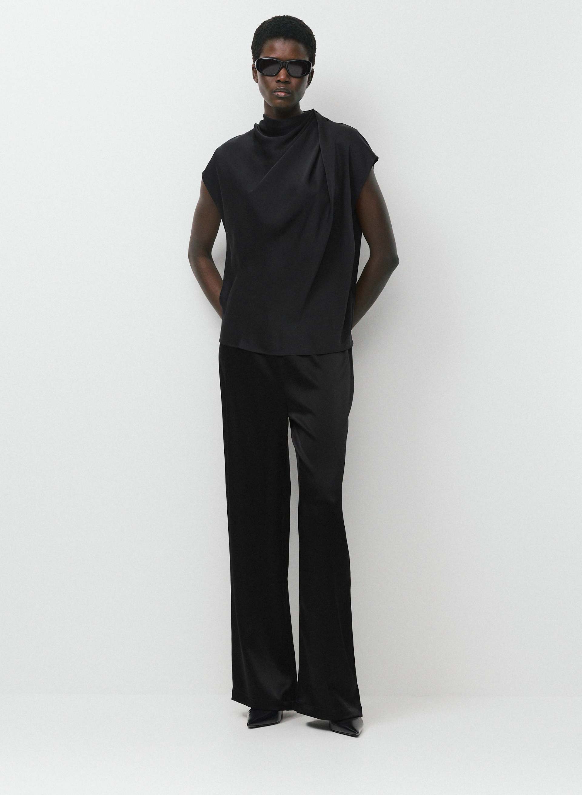 NOMINEE SATIN BLOUSE | Aritzia