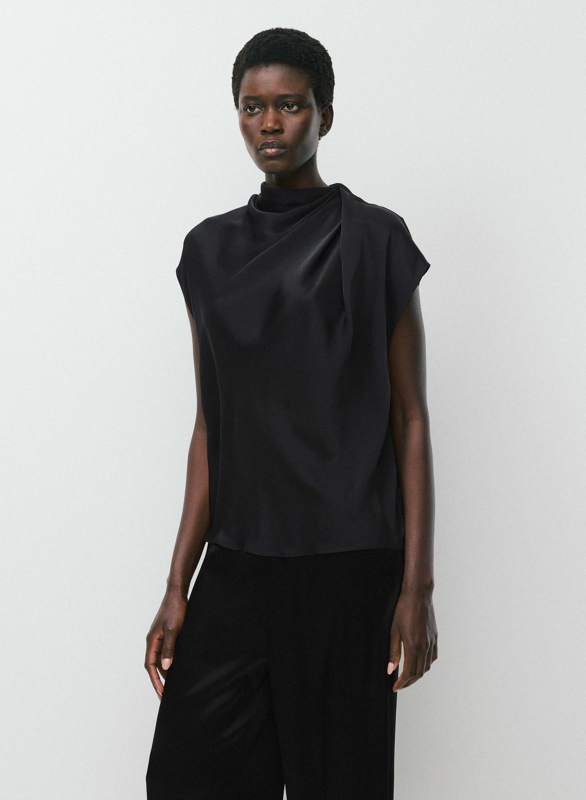 NOMINEE SATIN BLOUSE | Aritzia
