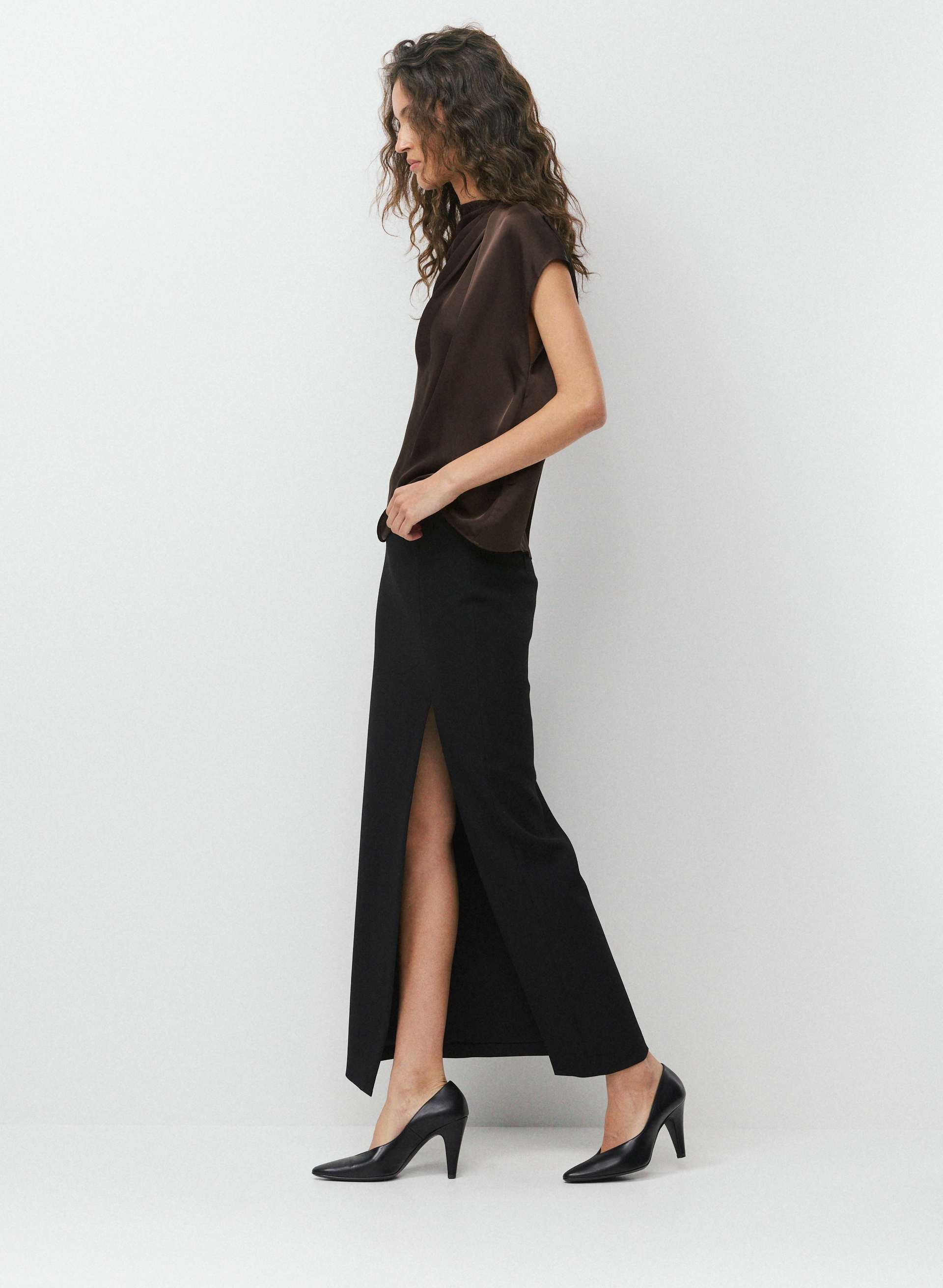 NOMINEE SATIN BLOUSE | Aritzia