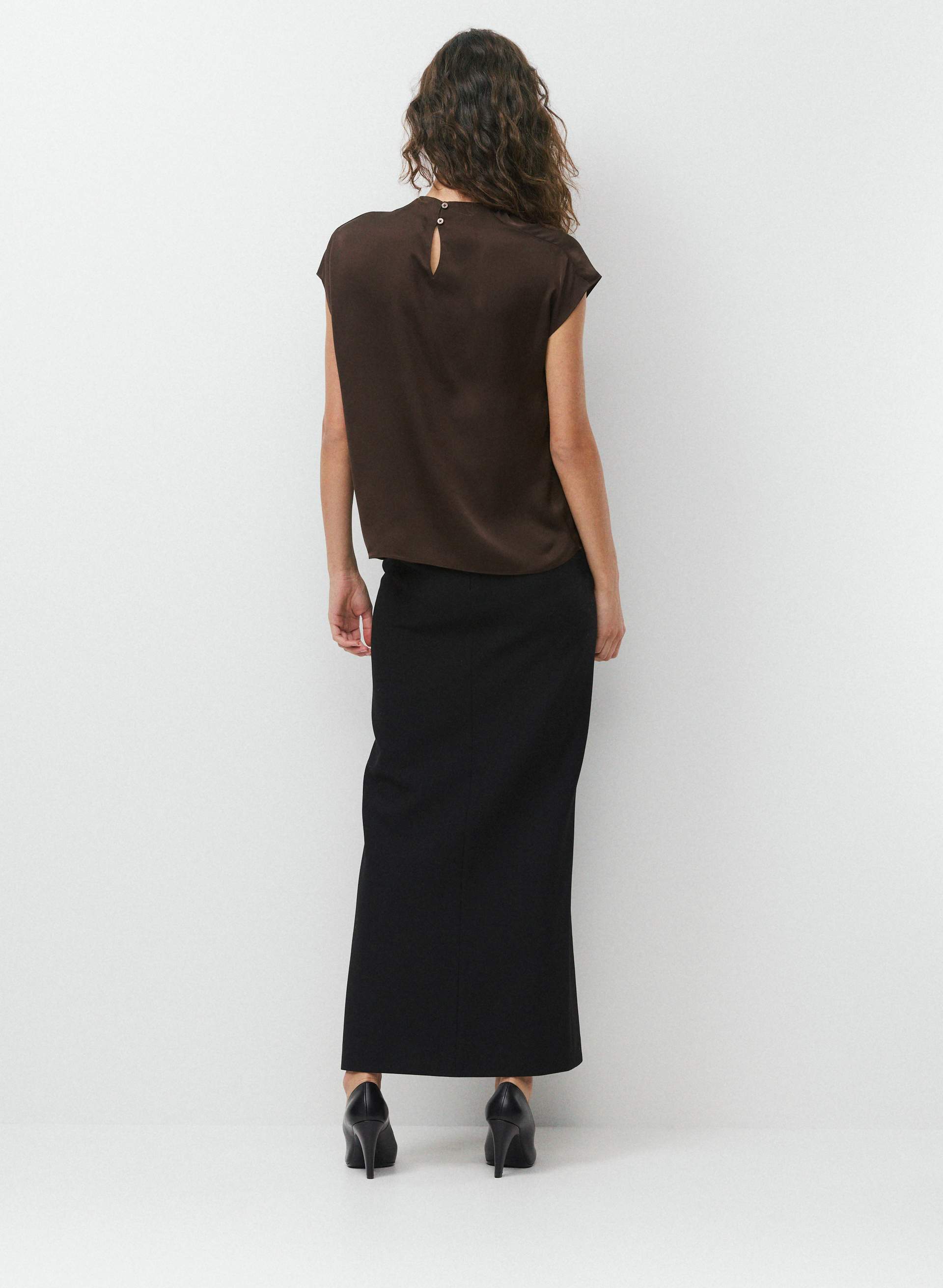 NOMINEE SATIN BLOUSE | Aritzia