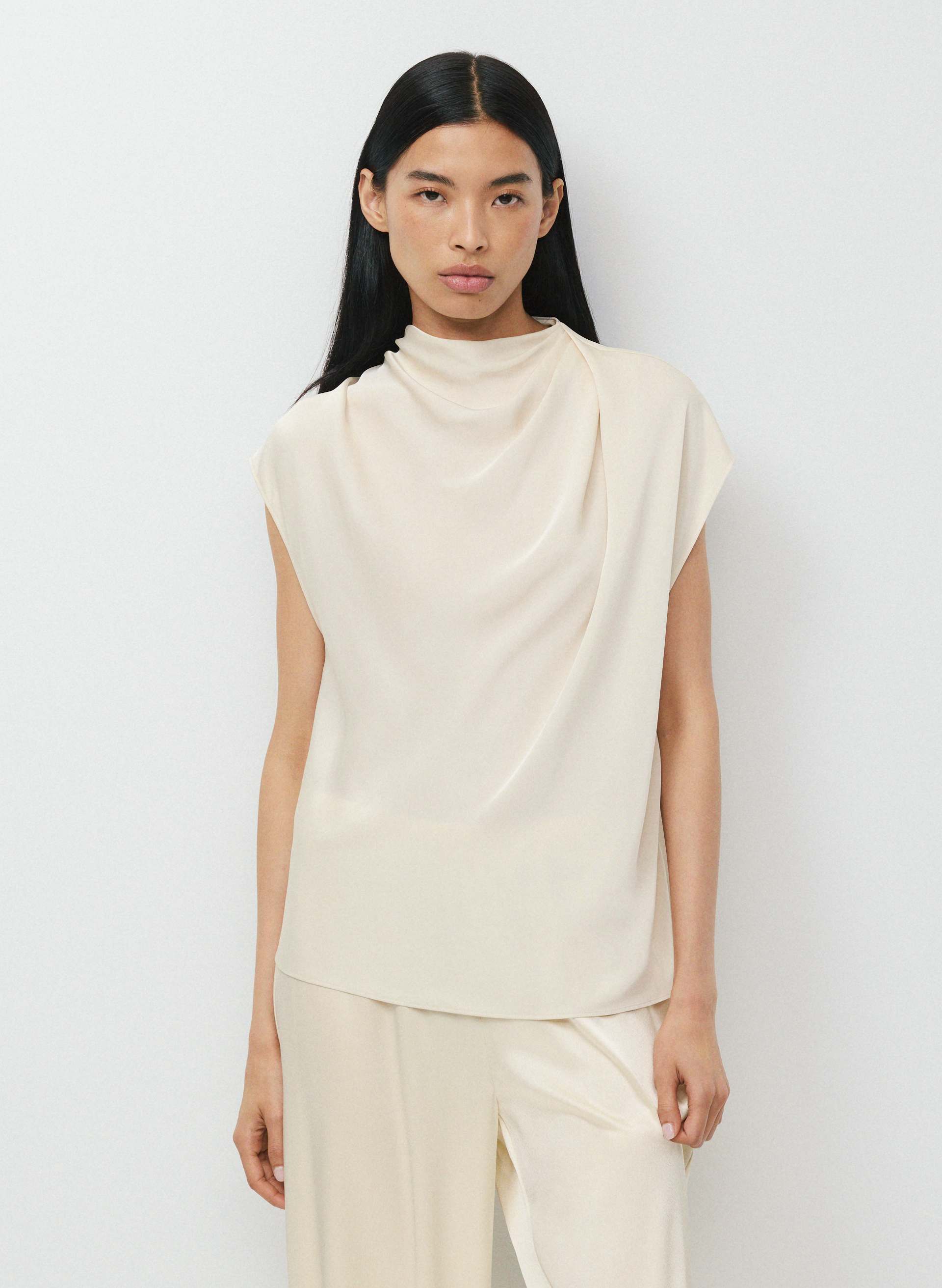 NOMINEE SATIN BLOUSE | Aritzia
