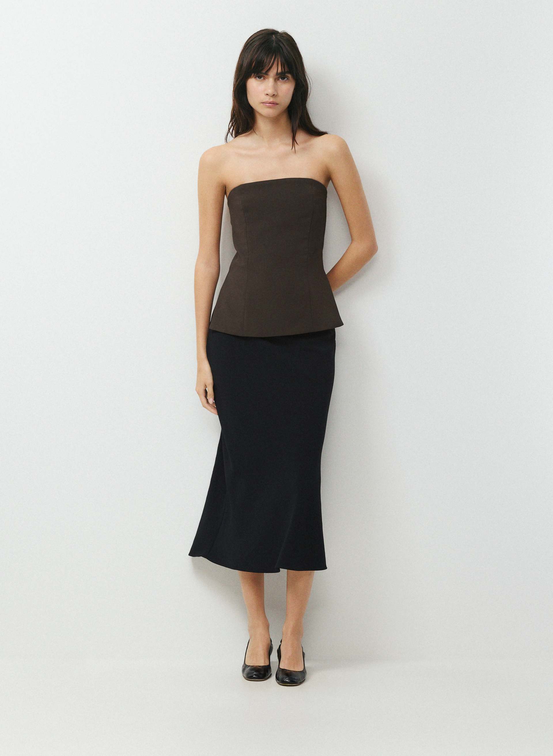 POSH TUBE TOP - CREPETTE™ - Japanese crepe strapless top. 
