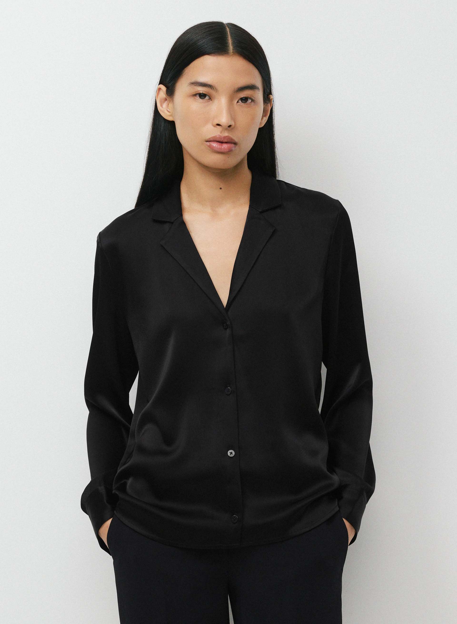 DOVER SATIN SHIRT | Aritzia