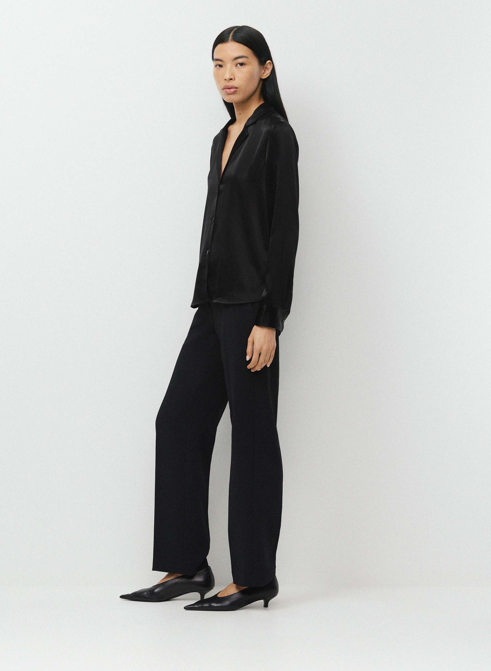 DOVER SATIN SHIRT | Aritzia