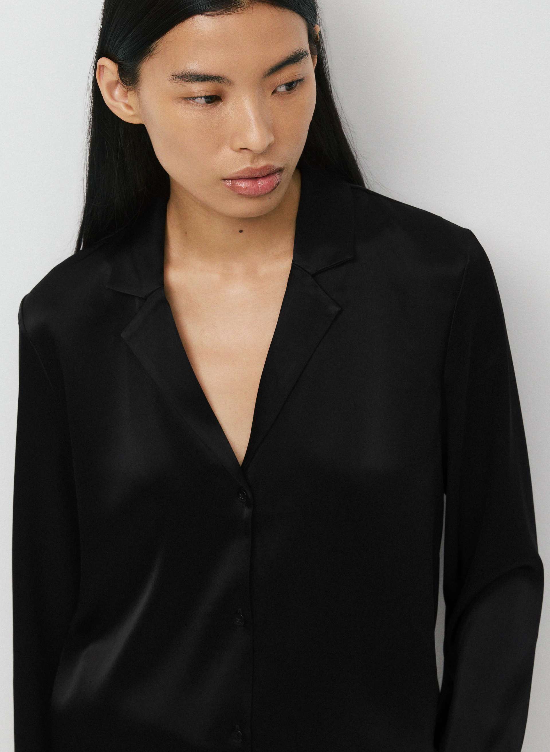 DOVER SATIN SHIRT | Aritzia