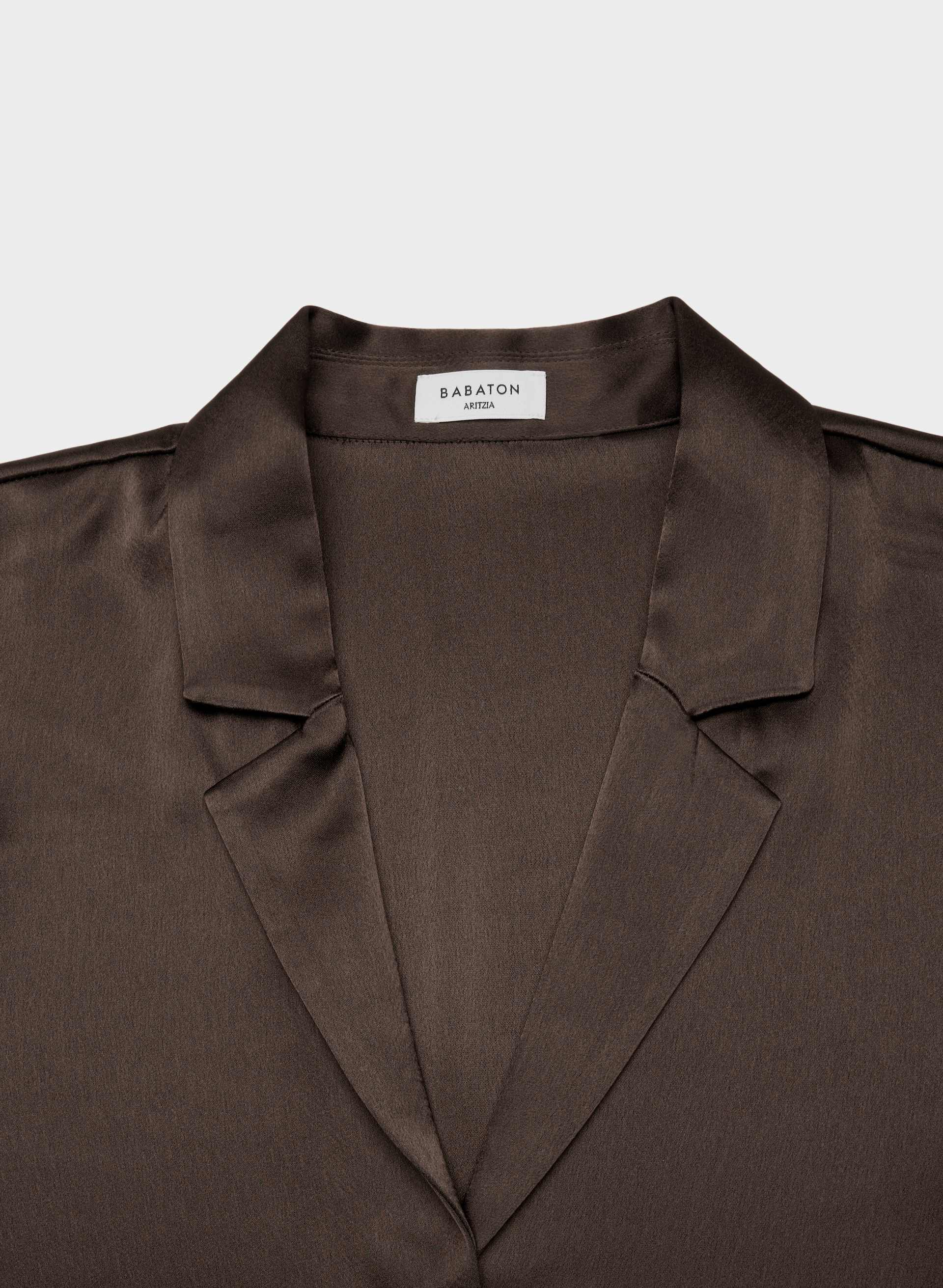 DOVER SATIN SHIRT | Aritzia