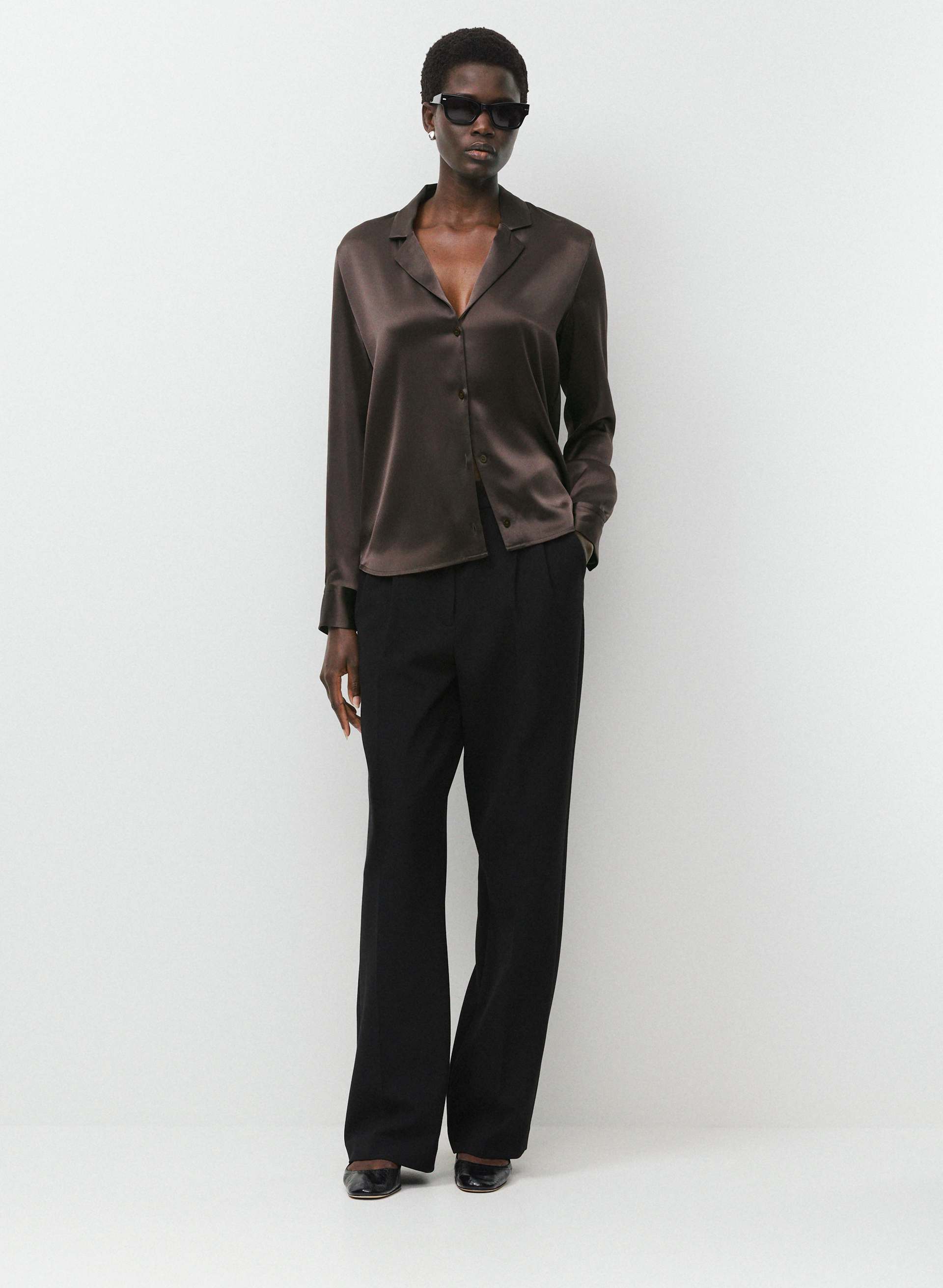 DOVER SATIN SHIRT | Aritzia