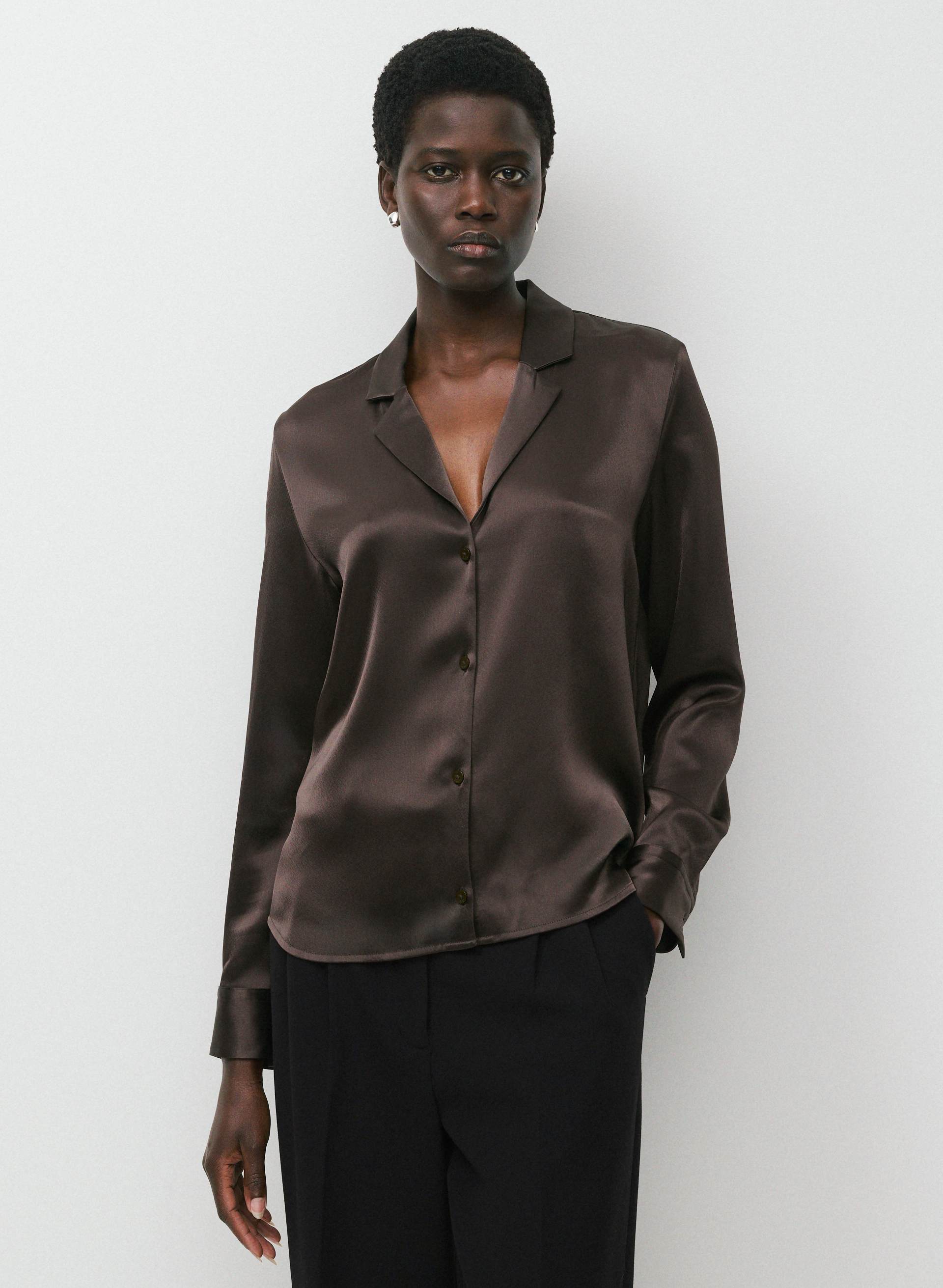 DOVER SATIN SHIRT | Aritzia