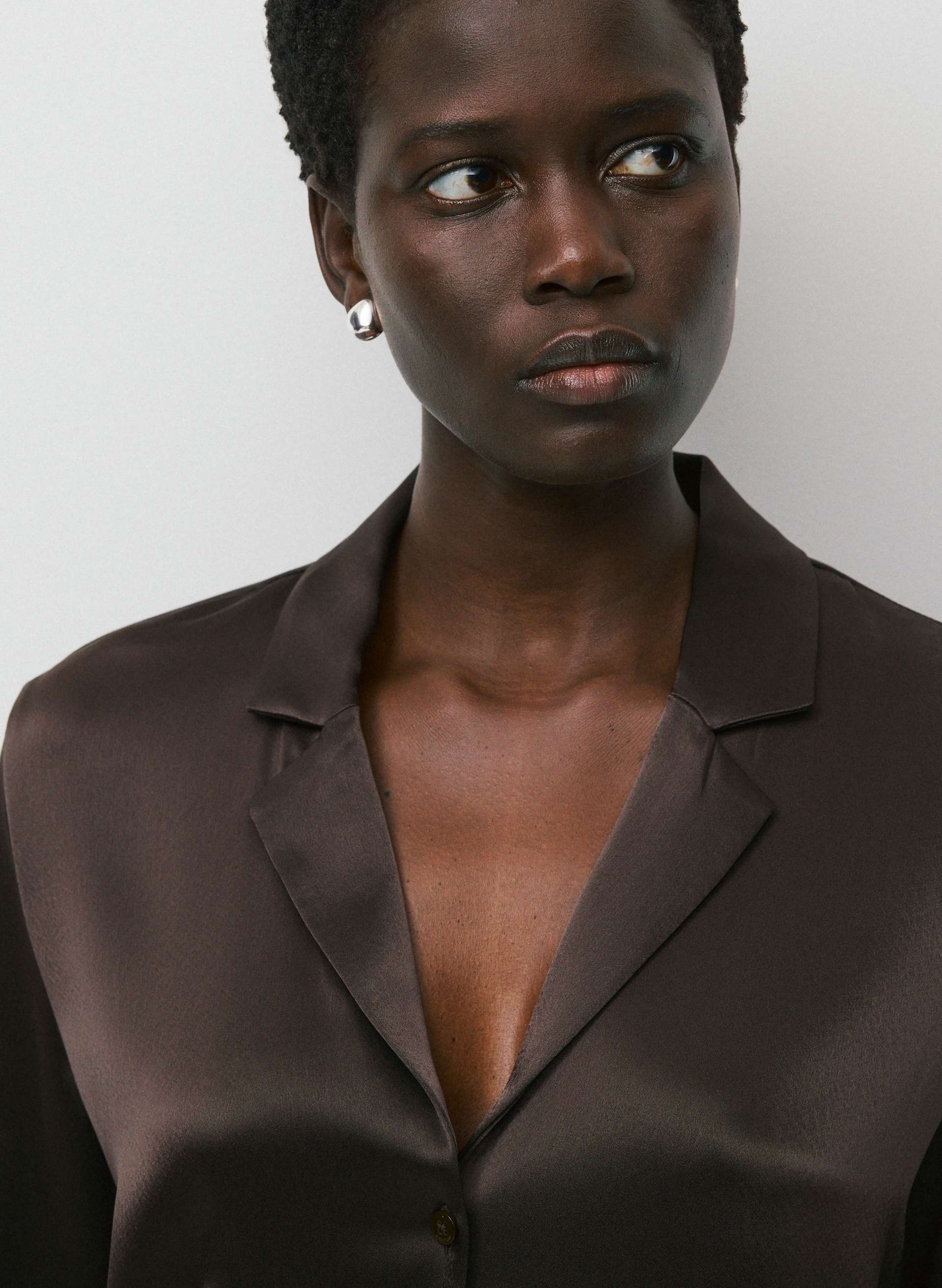 DOVER SATIN SHIRT | Aritzia