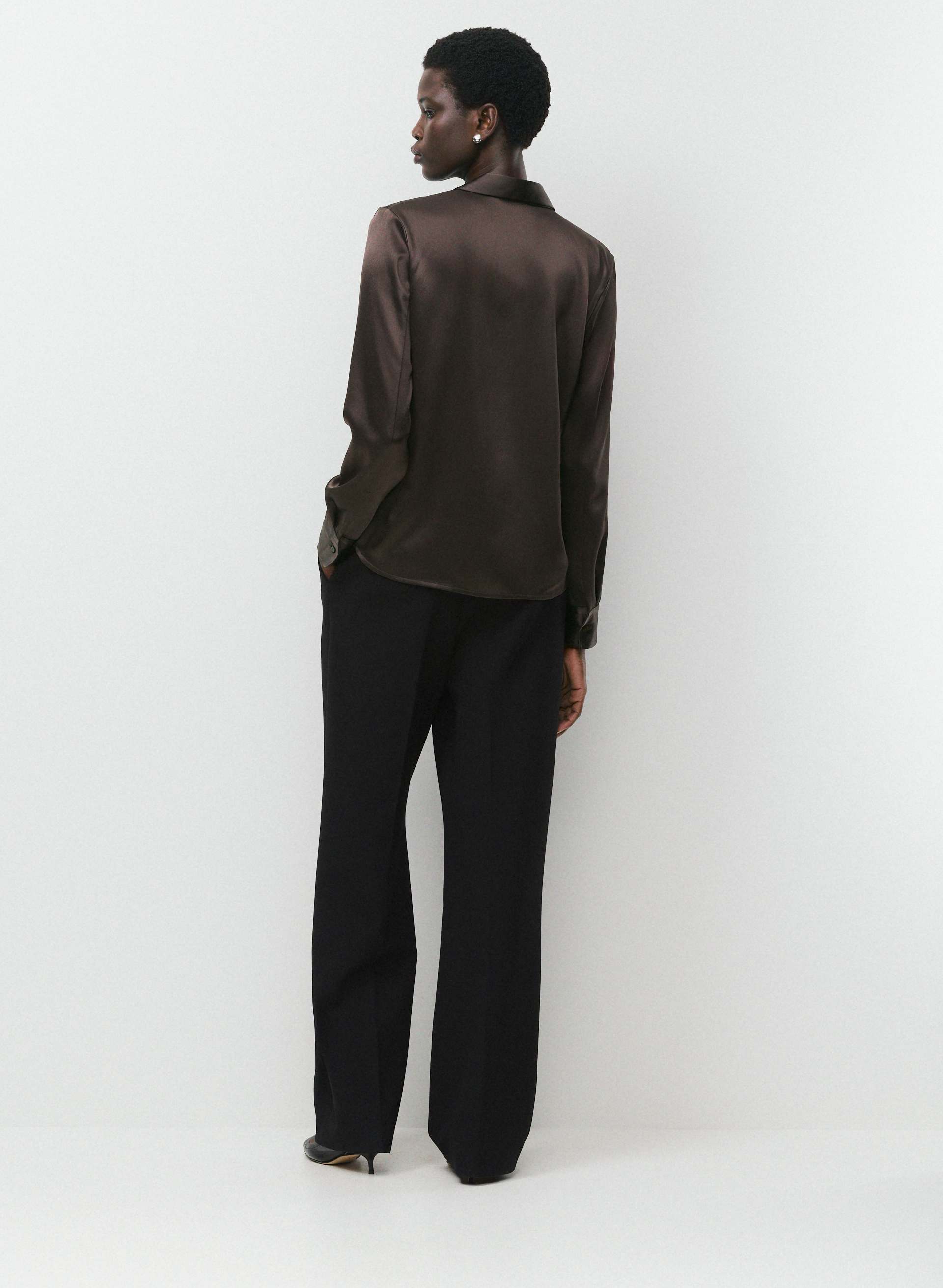 DOVER SATIN SHIRT | Aritzia