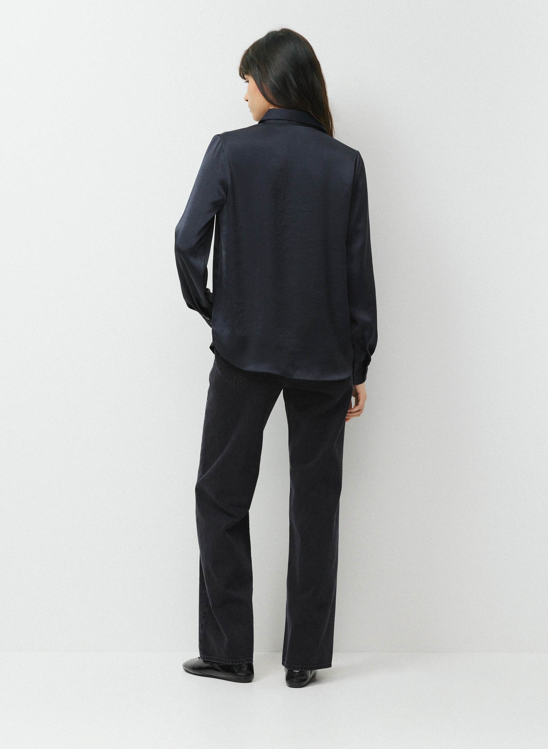 BAKER SATIN SHIRT | Aritzia