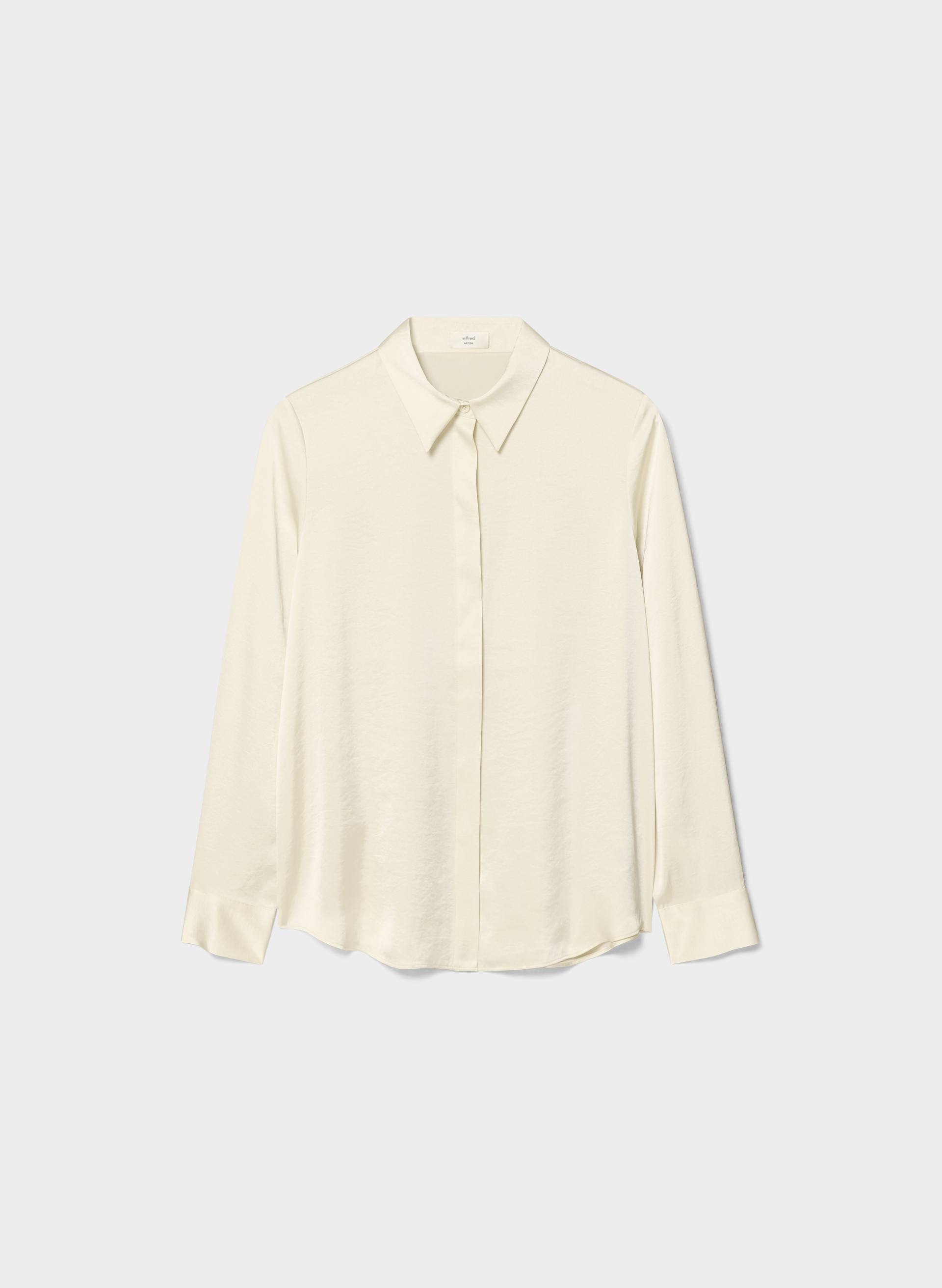 BAKER SATIN SHIRT | Aritzia