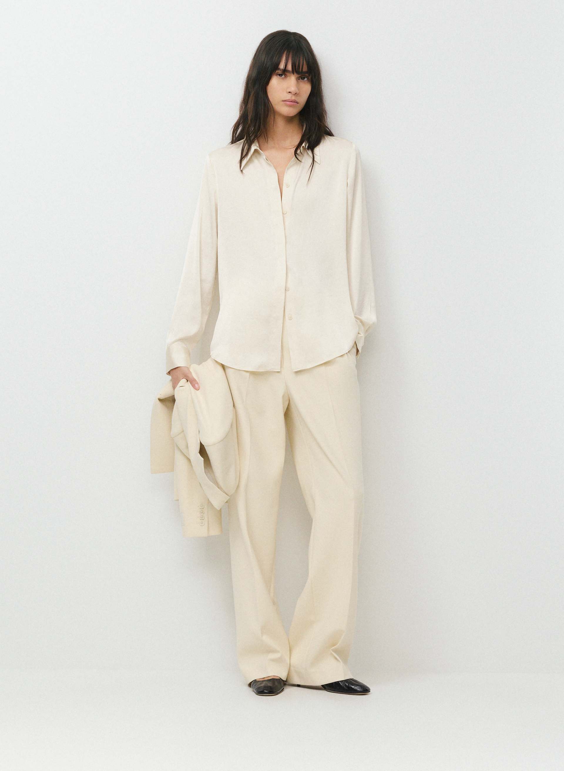 トップス fetico23SS BLACKCUTOUT SATIN SHIRT Baker Satin Shirt | Aritzia US